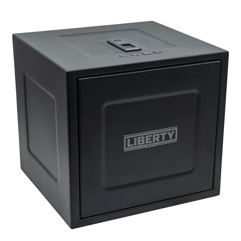 HDV-350X | Biometric Handgun Vault | 13”(D) X 14”(W) X 13”(H) Exterior Dimensions | Black - Closed | Idaho Safe & Vault, Caldwell Idaho