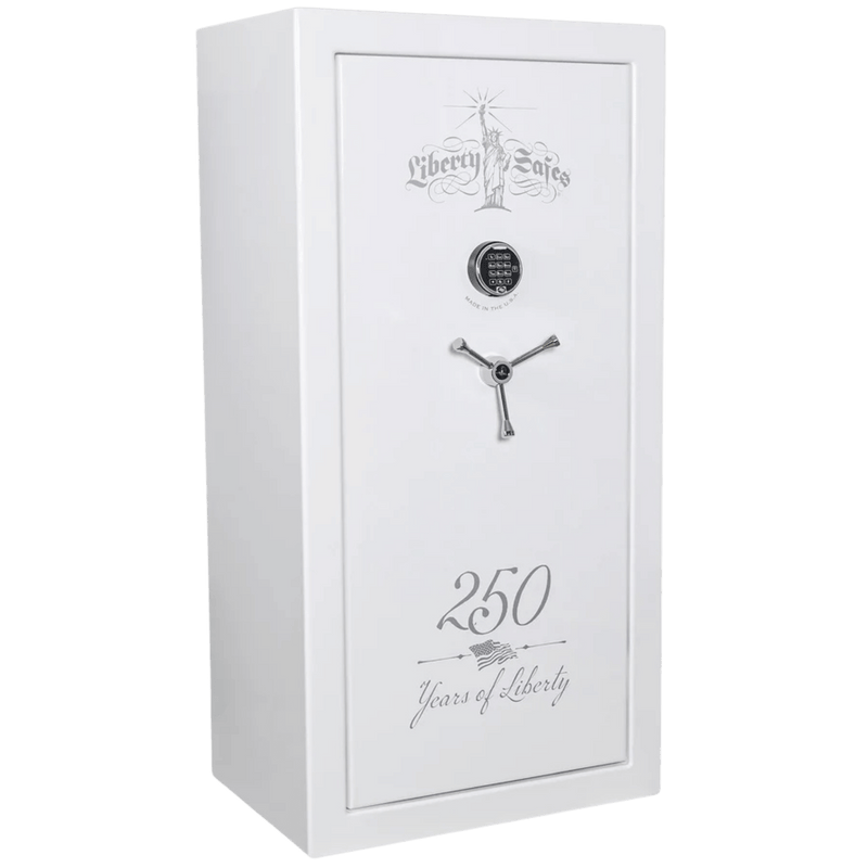 Liberty USA 250th Commemorative Gun Safe | White Gloss — Closed Exterior | Idaho Safe & Vault