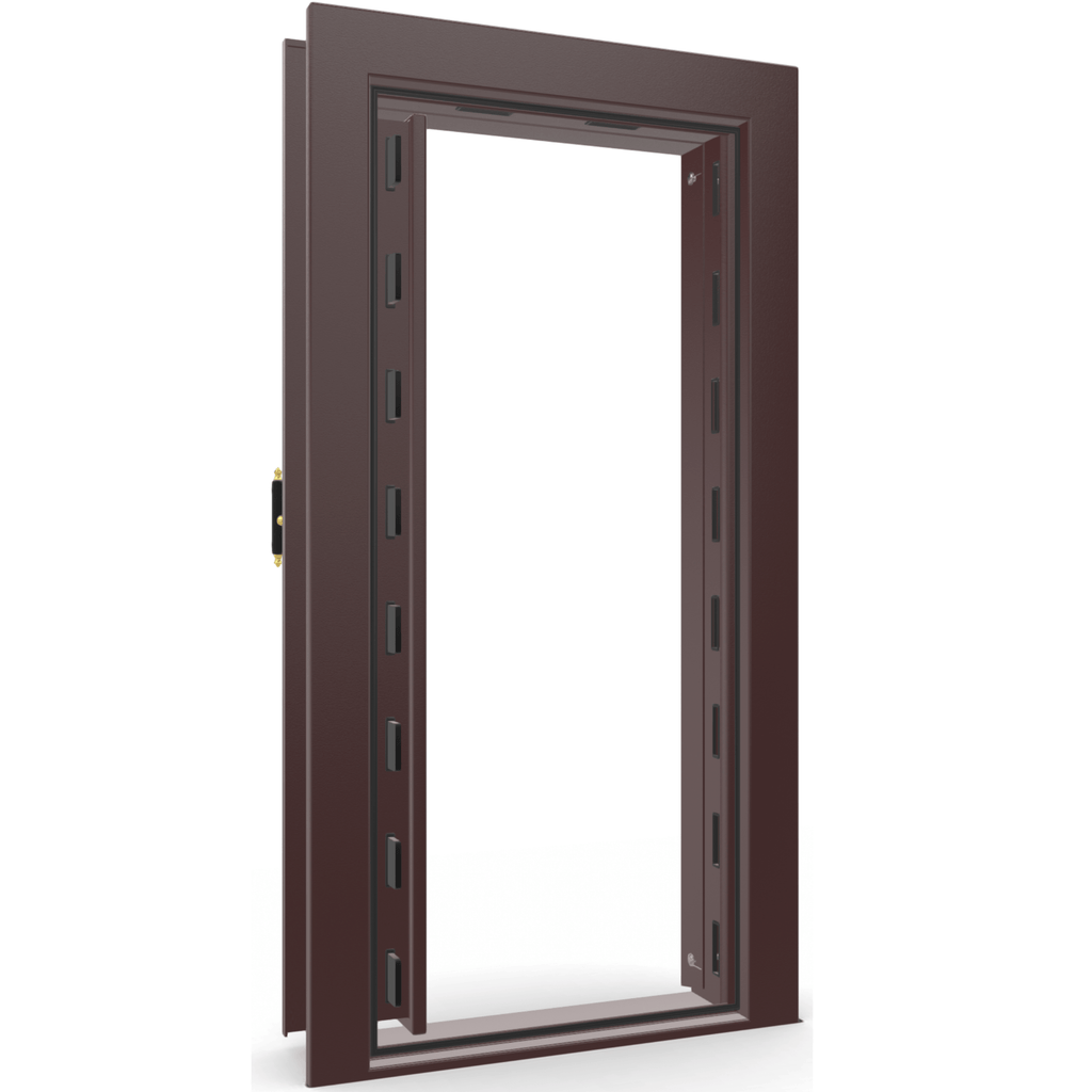 Vault Door Series | In-Swing | Left  Hinge | Burgundy Marble | Mechanical Lock - open | Idaho Safe & Vault, Caldwell Idaho