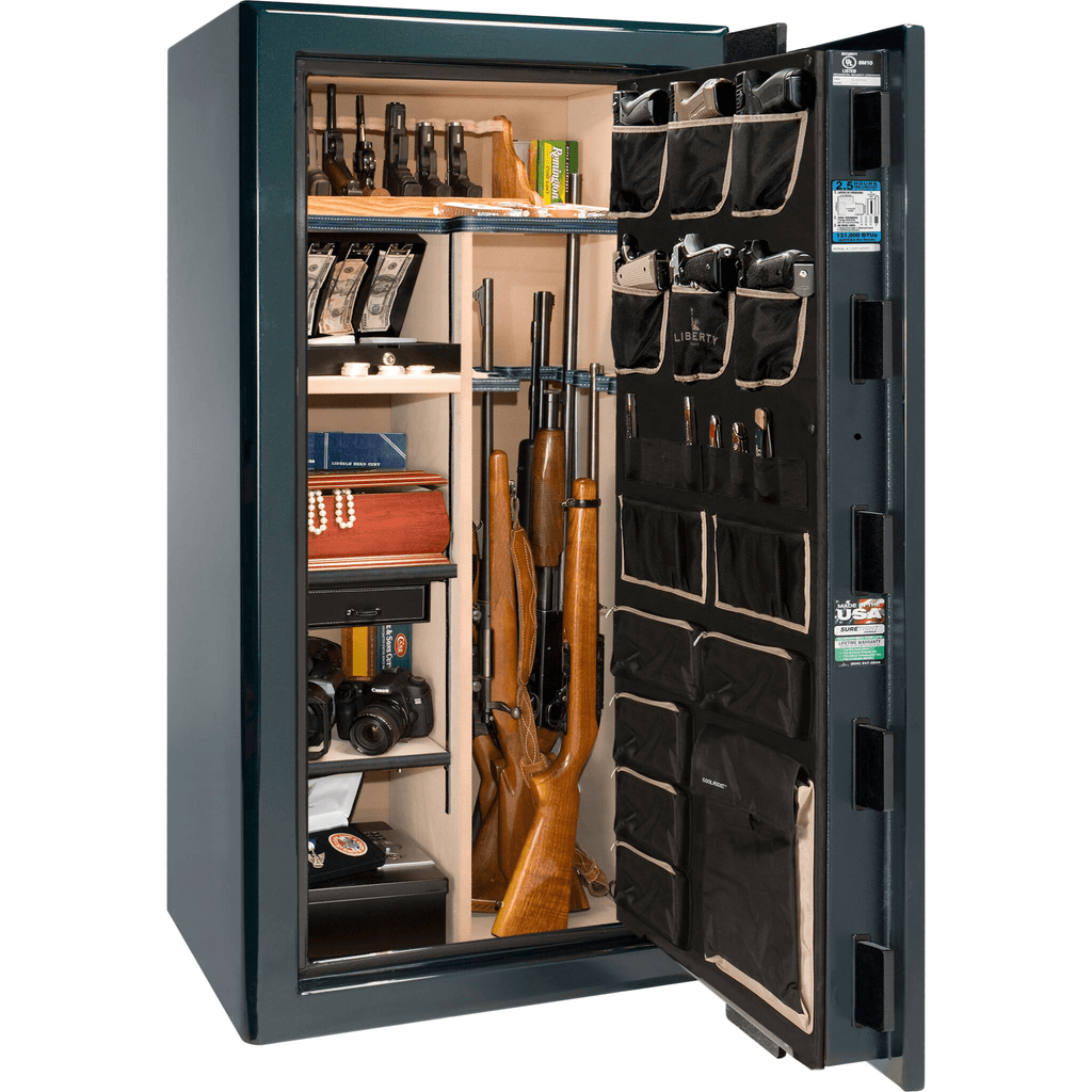 Presidential Series | Level 8 Security | 2.5 Hours Fire Protection | 25 | Dimensions: 60.5"(H) x 30.25"(W) x 24.75"(D*) | Green Gloss Gold Hardware | Mechanical Lock | Idaho Safe & Vault, Caldwell Idaho