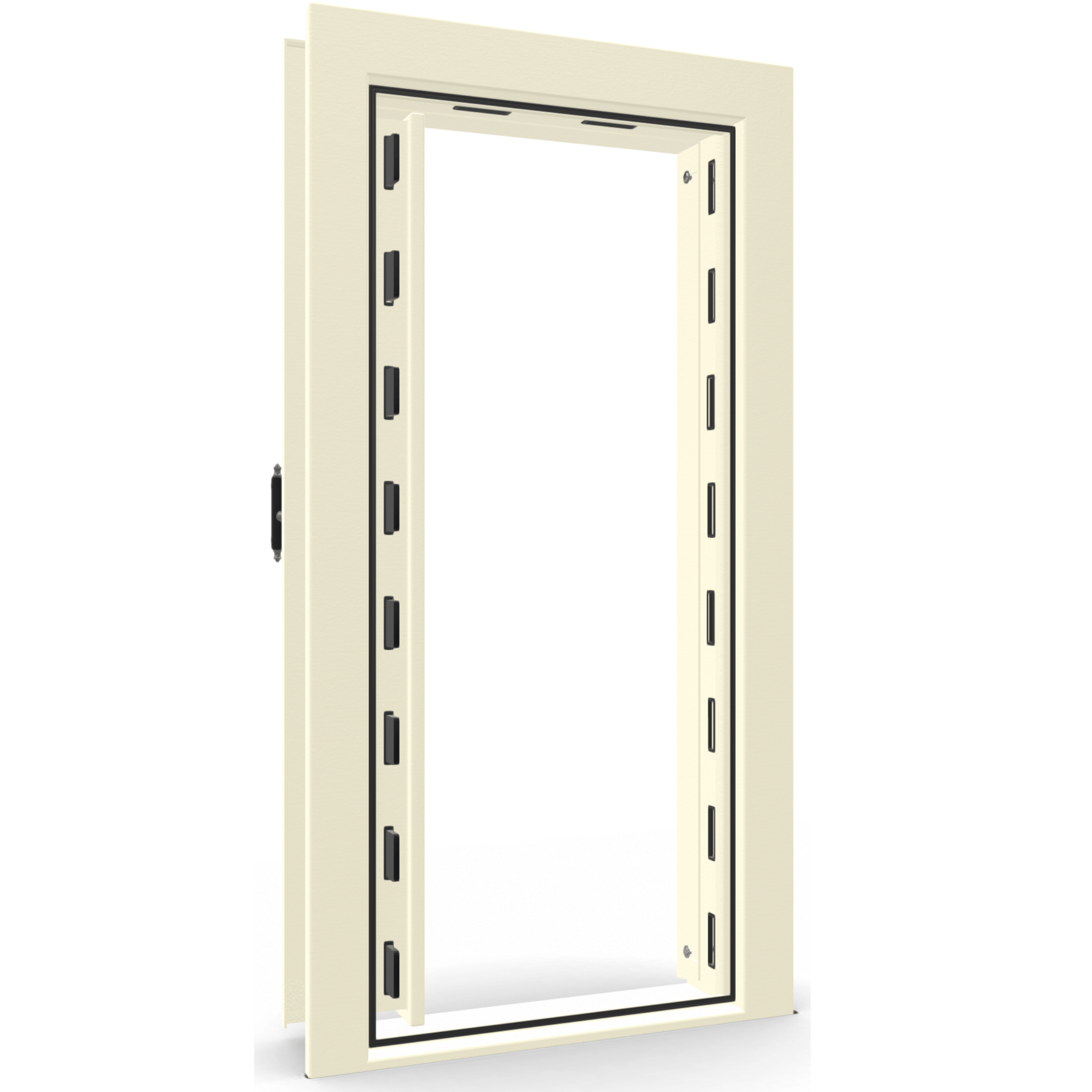 Vault Door Series | In-Swing | Left  Hinge | White Marble | Mechanical Lock - open | Idaho Safe & Vault, Caldwell Idaho