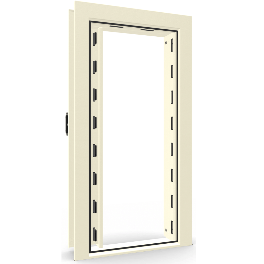 Vault Door Series | In-Swing | Left  Hinge | White Marble | Mechanical Lock - open | Idaho Safe & Vault, Caldwell Idaho
