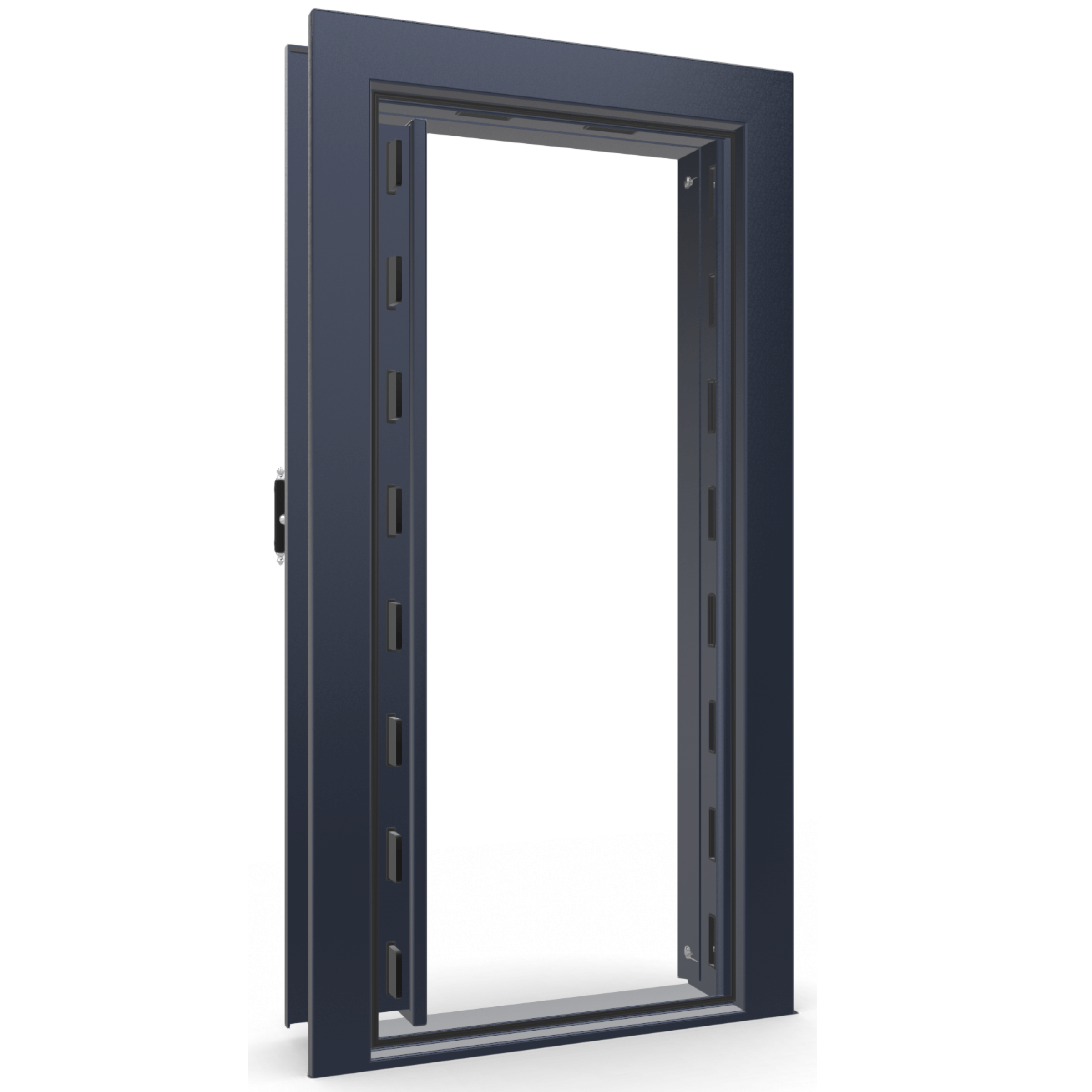 Vault Door Series | In-Swing | Left  Hinge | Blue Gloss | Mechanical Lock - open | Idaho Safe & Vault, Caldwell Idaho