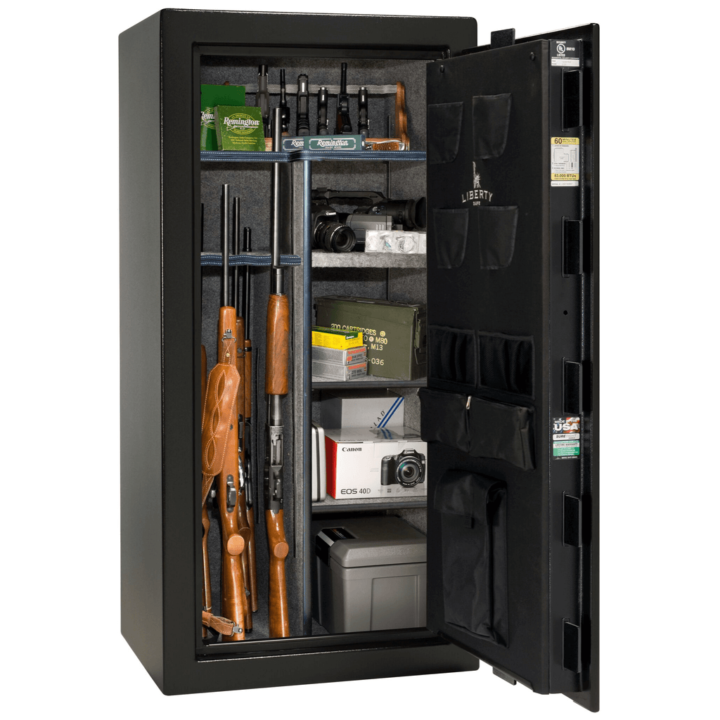 Colonial Series | Level 4 Security | 75 Minute Fire Protection | 23 | DIMENSIONS: 60.5"(H) X 30"(W) X 22"(D*) | Black Textured | Electronic Lock Open | Idaho Safe & Vault, Caldwell Idaho