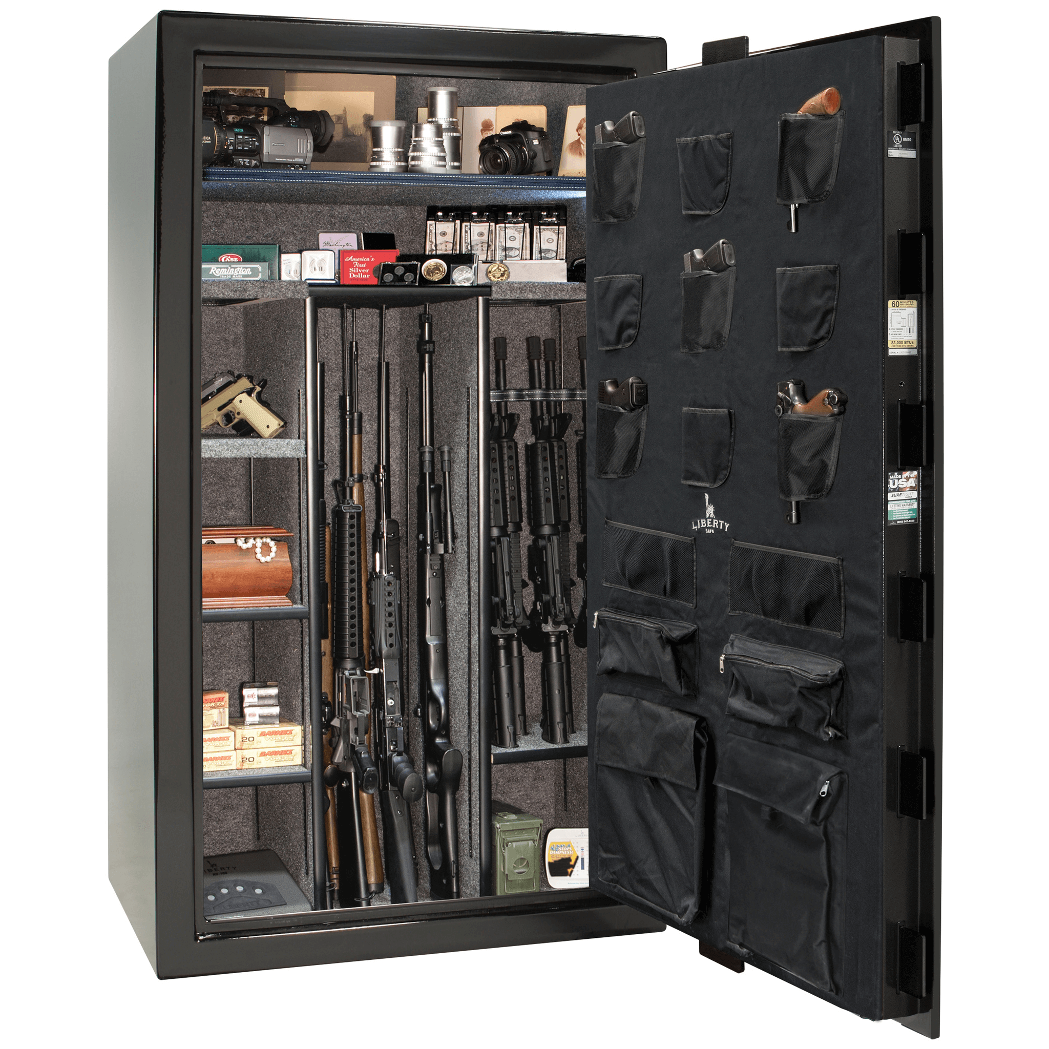 Colonial Series | Level 4 Security | 75 Minute Fire Protection | 50XT | DIMENSIONS: 72.5"(H) X 42"(W) X 27.5"(D*) | Black Textured | Mechanical Lock | Idaho Safe & Vault, Caldwell Idaho