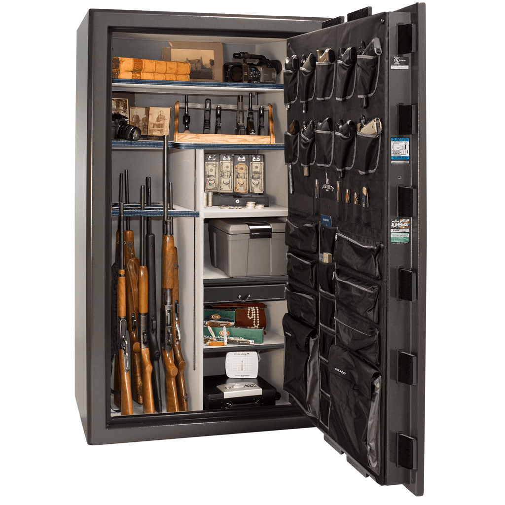 Presidential Series | Level 8 Security | 2.5 Hours Fire Protection | 50 | Dimensions: 72.5"(H) x 42.25"(W) x 27.75"(D*) | Gray Marble | Black Chrome Hardware | Mechanical Lock | Idaho Safe & Vault, Caldwell Idaho