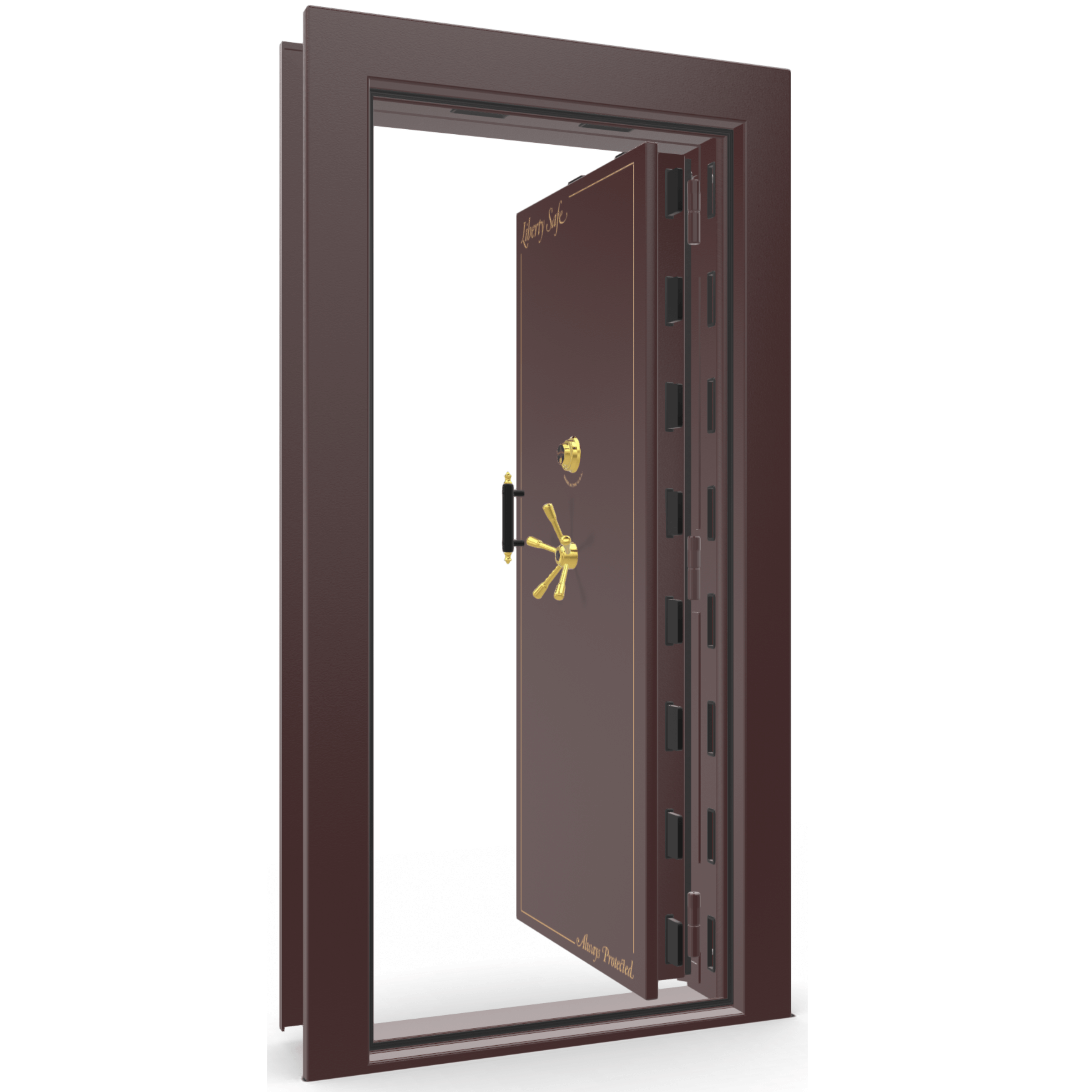 Vault Door Series | In-Swing | Right Hinge | Burgundy Marble | Mechanical Lock - open | Idaho Safe & Vault, Caldwell Idaho
