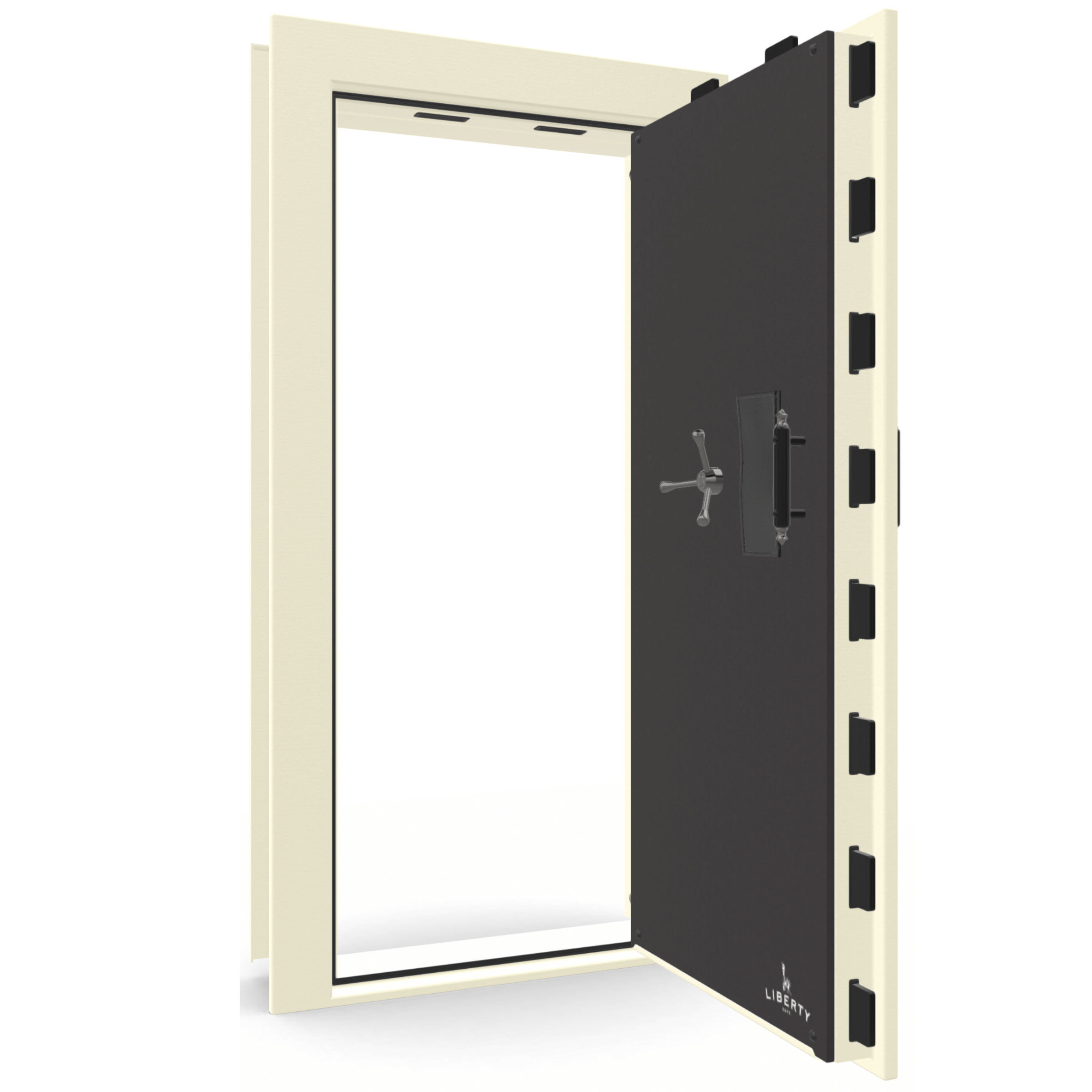 Vault Door Series | Out-Swing | Right  Hinge | White Marble | Electronic Lock - open | Idaho Safe & Vault, Caldwell Idaho