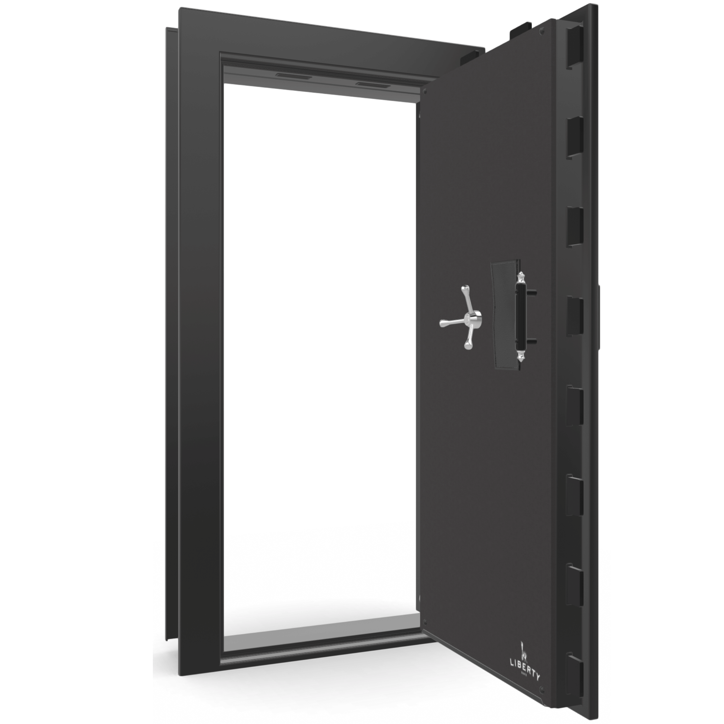 Vault Door Series | Out-Swing | Right  Hinge | Black Gloss | Mechanical Lock - open | Idaho Safe & Vault, Caldwell Idaho