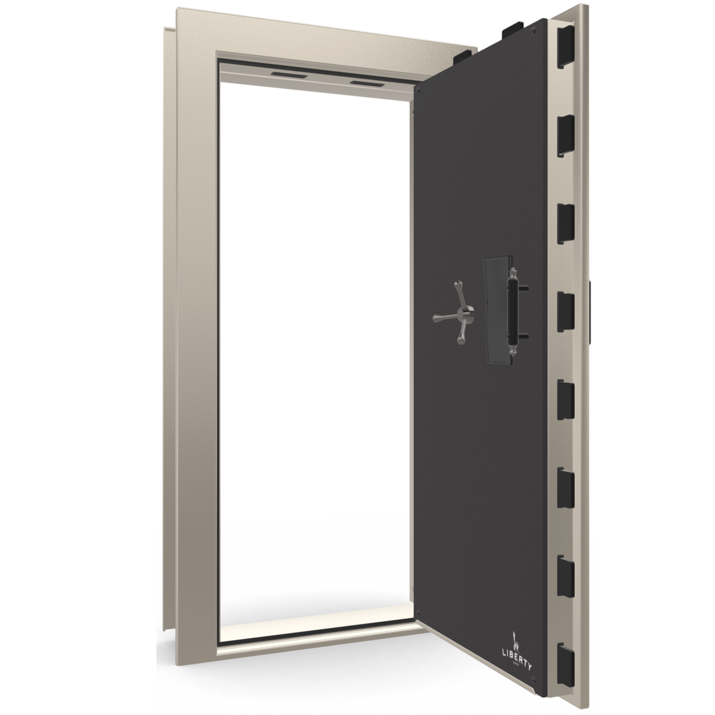 Vault Door Series | Out-Swing | Right  Hinge | Champagne Gloss | Mechanical Lock - open | Idaho Safe & Vault, Caldwell Idaho