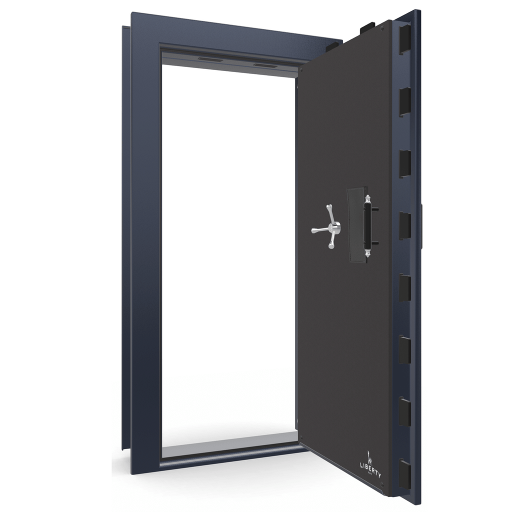 Vault Door Series | Out-Swing | Right  Hinge | Blue Gloss | Mechanical Lock - open | Idaho Safe & Vault, Caldwell Idaho