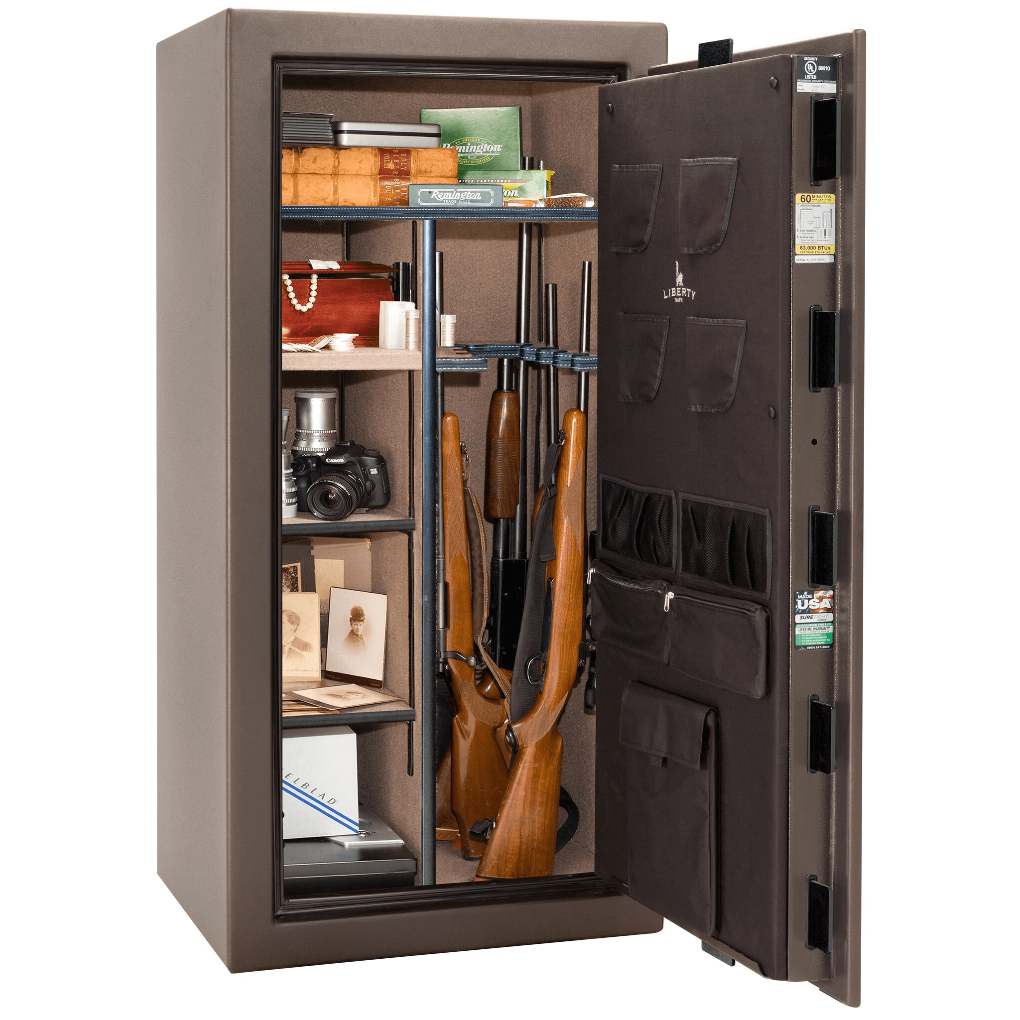 Colonial Series | Level 4 Security | 75 Minute Fire Protection | 23 | DIMENSIONS: 60.5"(H) X 30"(W) X 22"(D*) | Bronze Textured | Electronic Lock Open | Idaho Safe & Vault, Caldwell Idaho