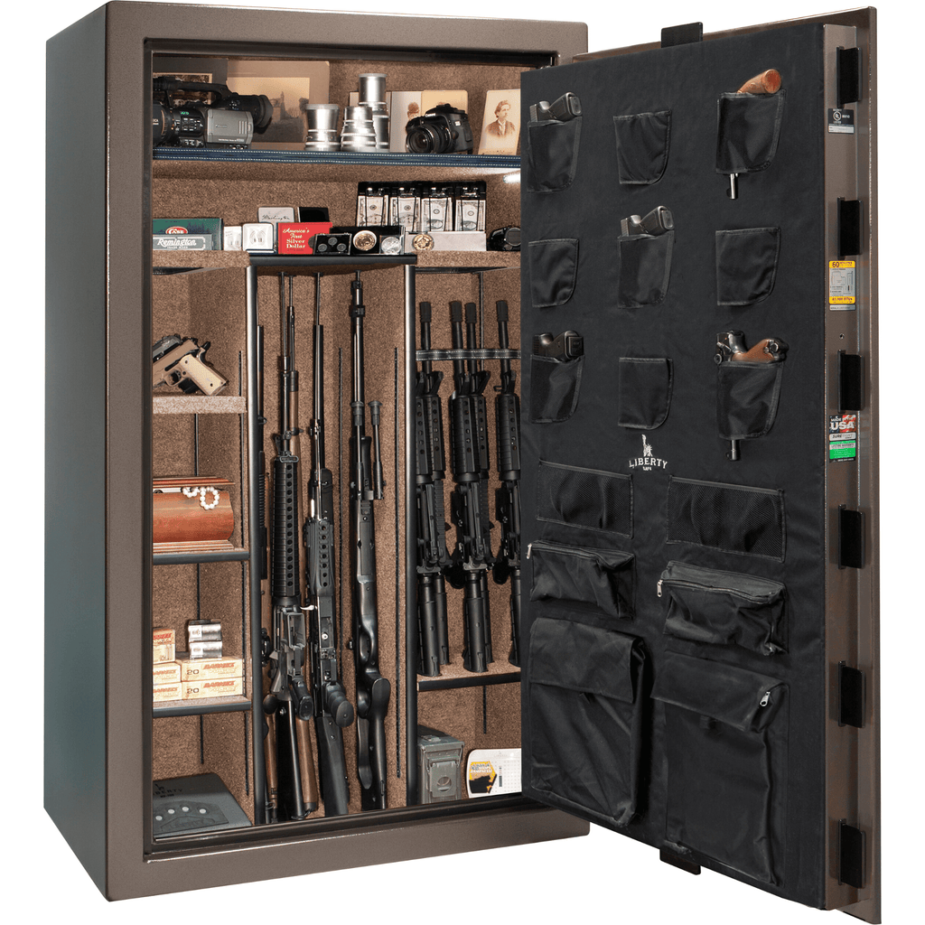 Colonial Series | Level 4 Security | 75 Minute Fire Protection | 50XT | DIMENSIONS: 72.5"(H) X 42"(W) X 27.5"(D*) | Bronze Textured | Electronic Lock Open | Idaho Safe & Vault, Caldwell Idaho