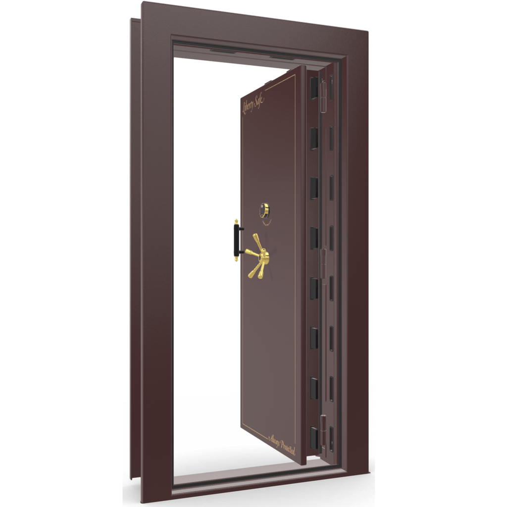 Vault Door Series | In-Swing | Right Hinge | Burgundy Marble | Electronic Lock - open | Idaho Safe & Vault, Caldwell Idaho