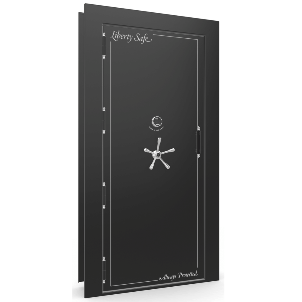 Vault Door Series | Out-Swing | Left  Hinge | Black Gloss | Electronic Lock - closed | Idaho Safe & Vault, Caldwell Idaho