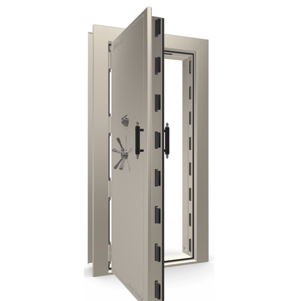 Vault Door Series | Out-Swing | Left  Hinge | Champagne Gloss | Mechanical Lock - open | Idaho Safe & Vault, Caldwell Idaho