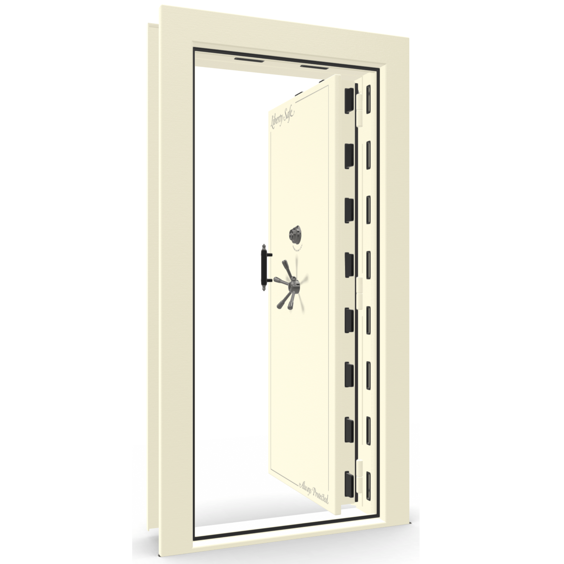 Vault Door Series | In-Swing | Right Hinge | White Marble | Mechanical Lock - open | Idaho Safe & Vault, Caldwell Idaho