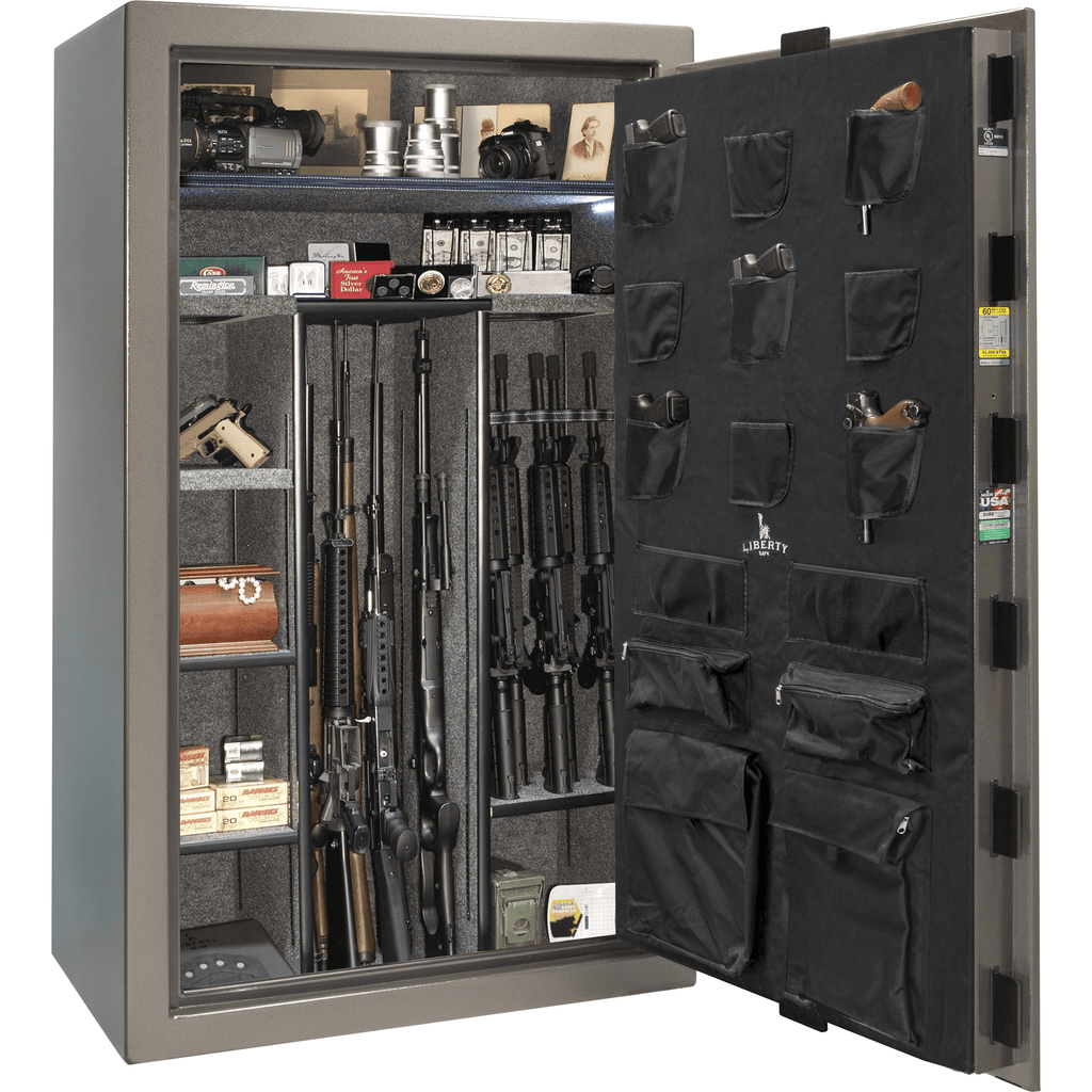 Colonial Series | Level 4 Security | 75 Minute Fire Protection | 50XT | DIMENSIONS: 72.5"(H) X 42"(W) X 27.5"(D*) | Gray Marble | Mechanical Lock Open | Idaho Safe & Vault, Caldwell Idaho