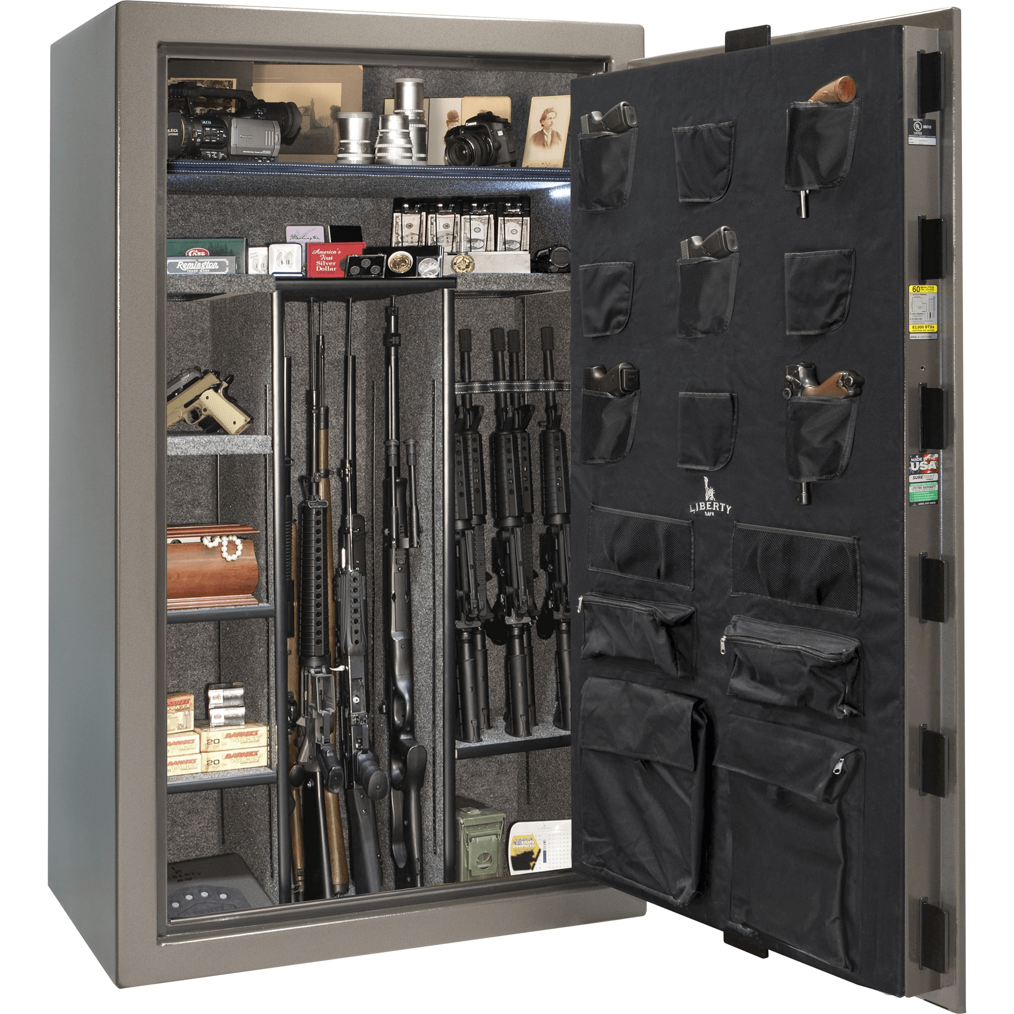 Colonial Series | Level 4 Security | 75 Minute Fire Protection | 50XT | DIMENSIONS: 72.5"(H) X 42"(W) X 27.5"(D*) | Gray Marble | Mechanical Lock Open | Idaho Safe & Vault, Caldwell Idaho