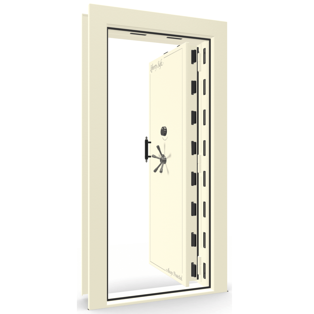 Vault Door Series | In-Swing | Right Hinge | White Marble | Electronic Lock - open | Idaho Safe & Vault, Caldwell Idaho