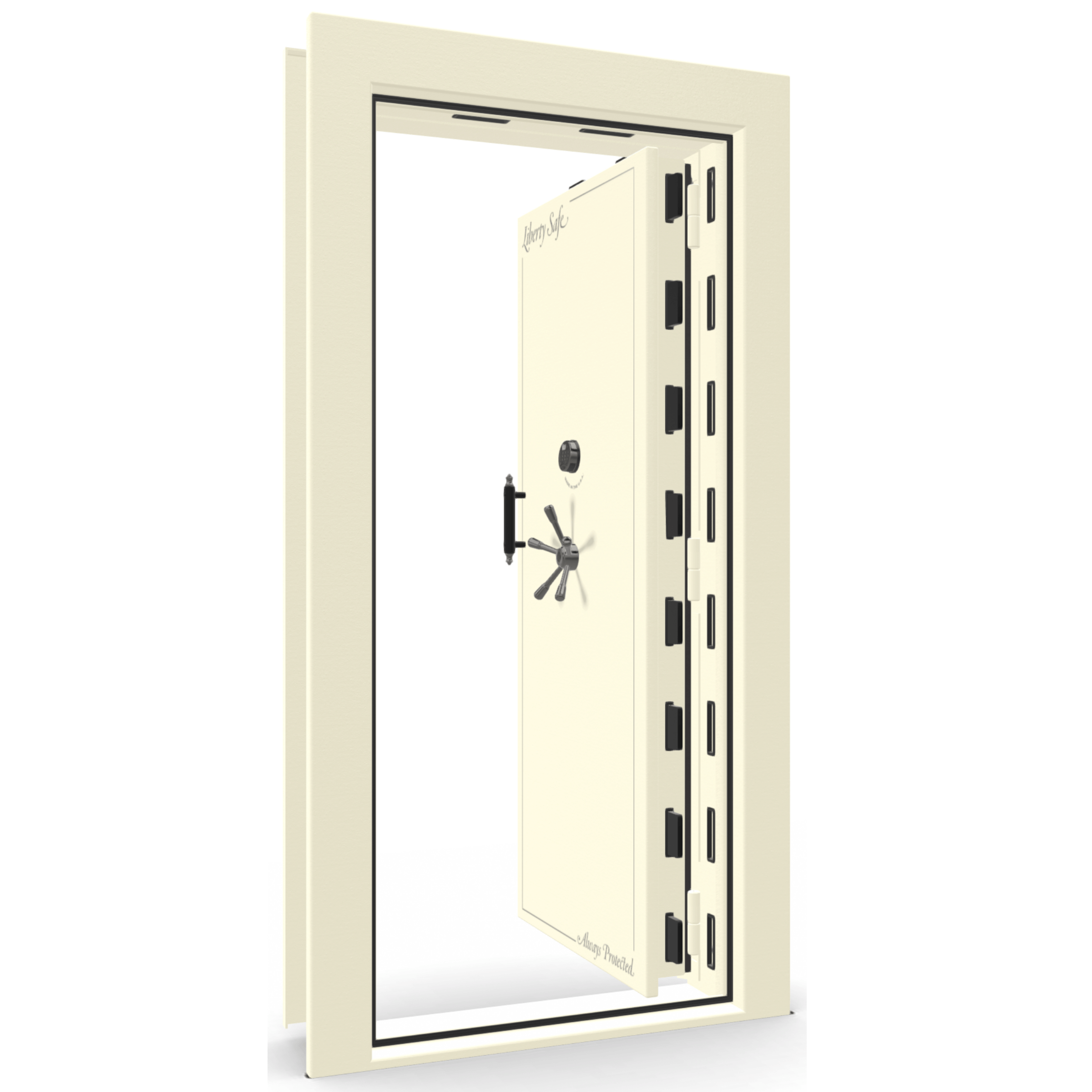 Vault Door Series | In-Swing | Right Hinge | White Marble | Electronic Lock - open | Idaho Safe & Vault, Caldwell Idaho