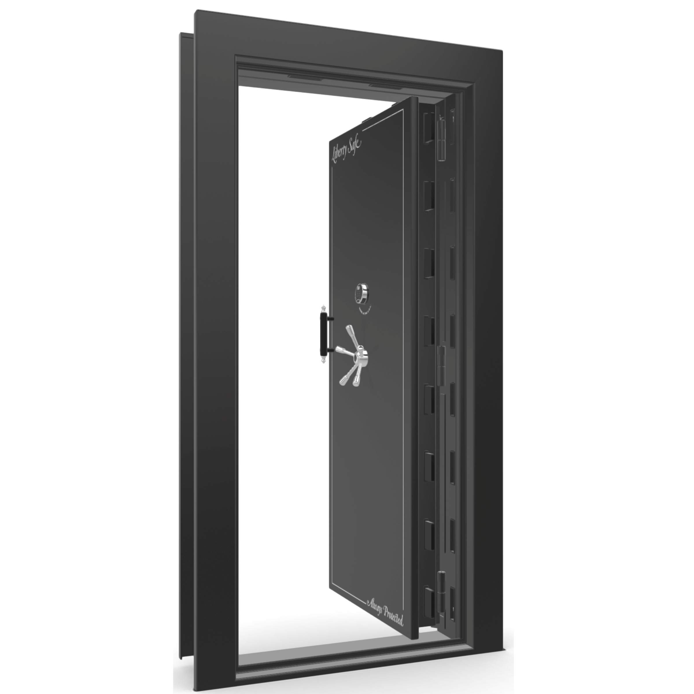 Vault Door Series | In-Swing | Right Hinge | Black Gloss | Electronic Lock - open | Idaho Safe & Vault, Caldwell Idaho