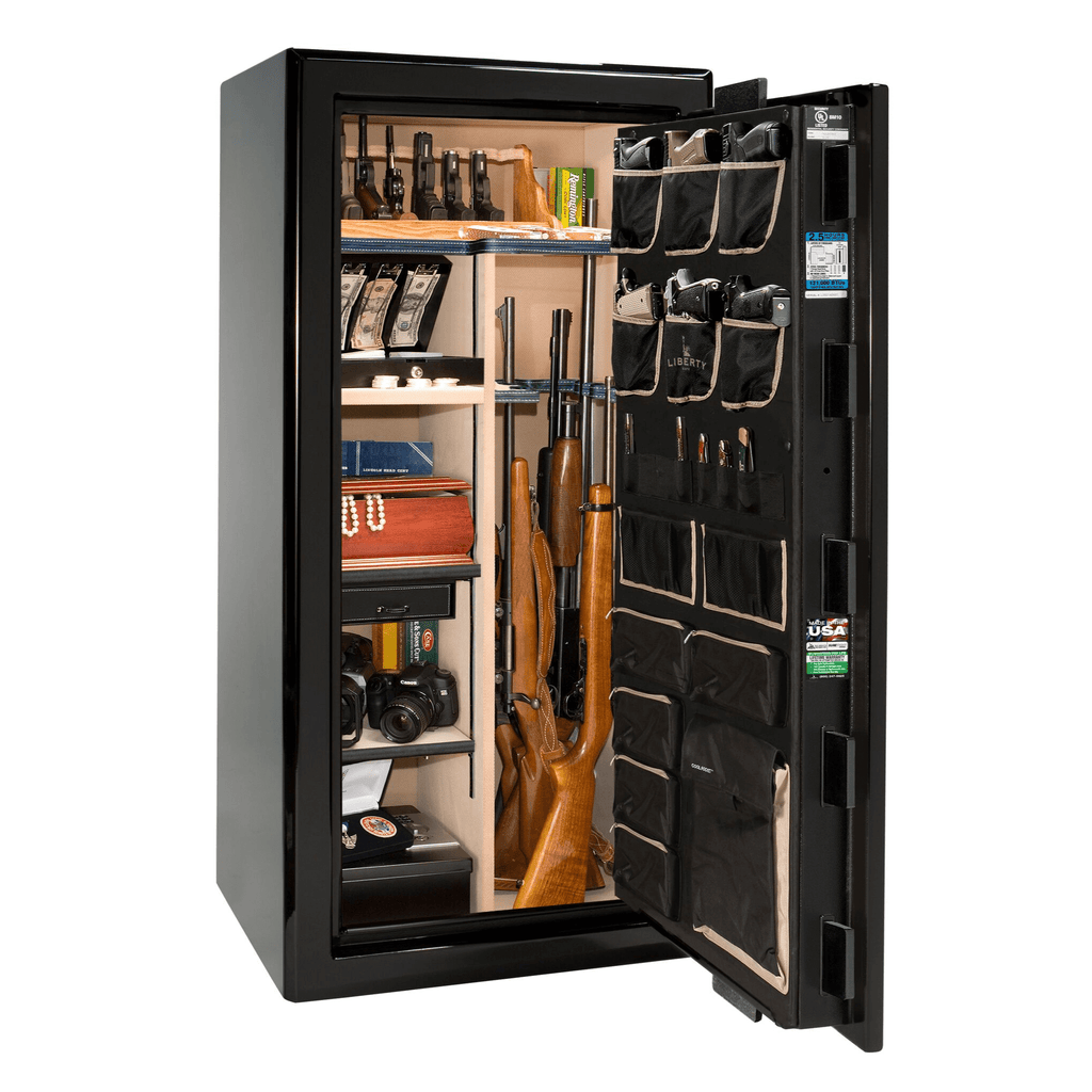 Presidential Series | Level 8 Security | 2.5 Hours Fire Protection | 25 | Dimensions: 60.5"(H) x 30.25"(W) x 24.75"(D*) | Black Gloss Chrome Hardware | Electronic Lock | Idaho Safe & Vault, Caldwell Idaho
