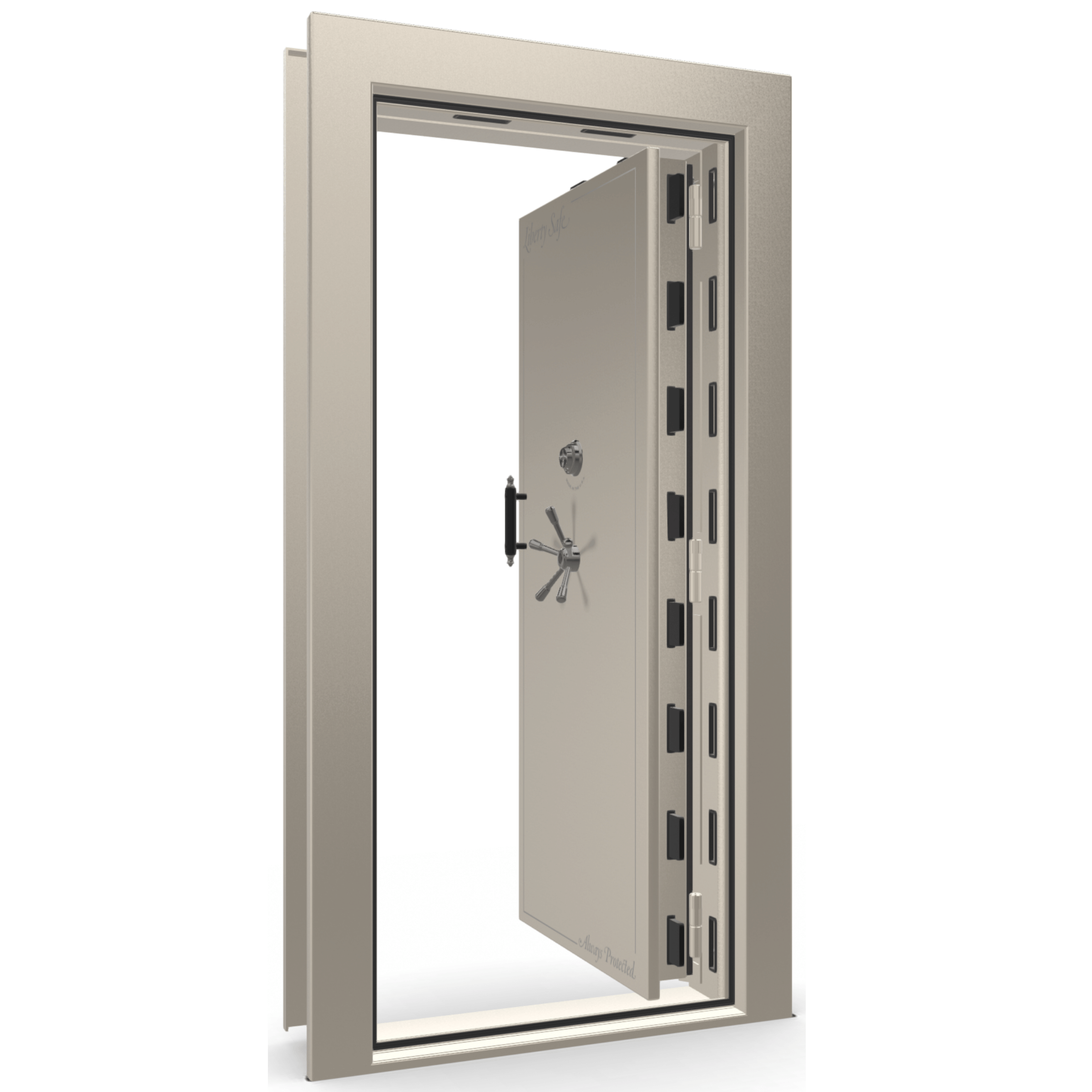 Vault Door Series | In-Swing | Right Hinge | Champagne Gloss | Mechanical Lock - open | Idaho Safe & Vault, Caldwell Idaho