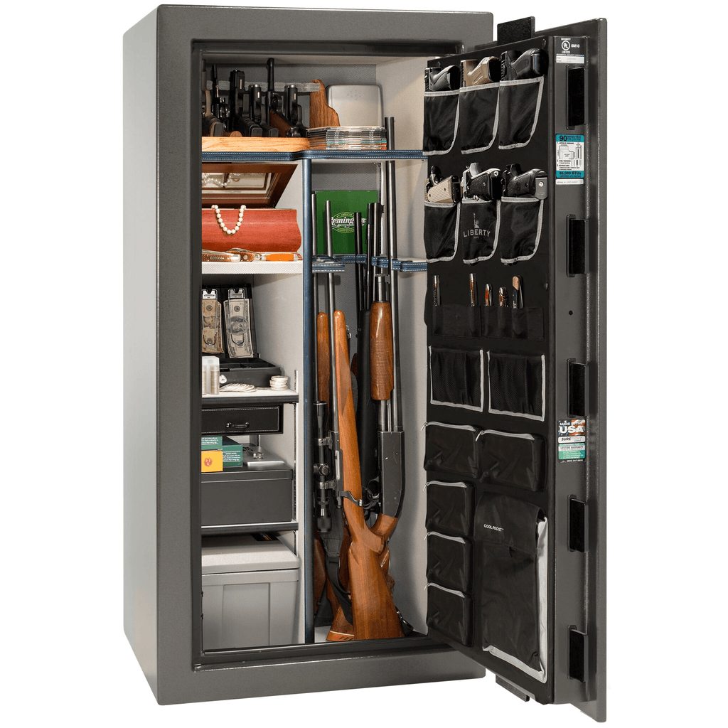 Lincoln Series | Level 5 Security | 110 Minute Fire Protection | 25 | Dimensions: 60.5"(H) x 30"(W) x 28.5"(D) | White Gloss | Electronic Lock | Idaho Safe & Vault, Caldwell Idaho