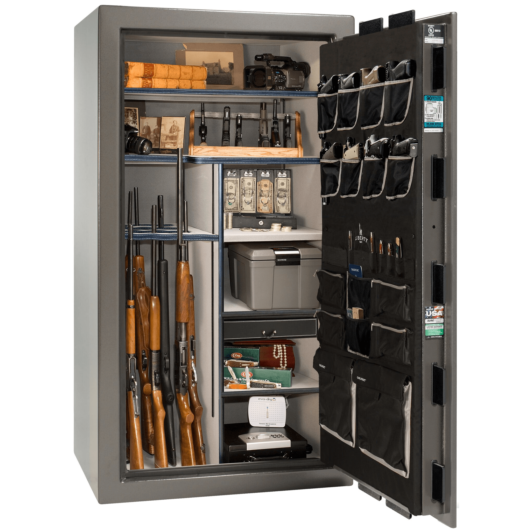 Lincoln Series | Level 5 Security | 110 Minute Fire Protection | 50 | Dimensions: 72.5"(H) x 42"(W) x 32"(D) | White Gloss | Electronic Lock | Idaho Safe & Vault, Caldwell Idaho