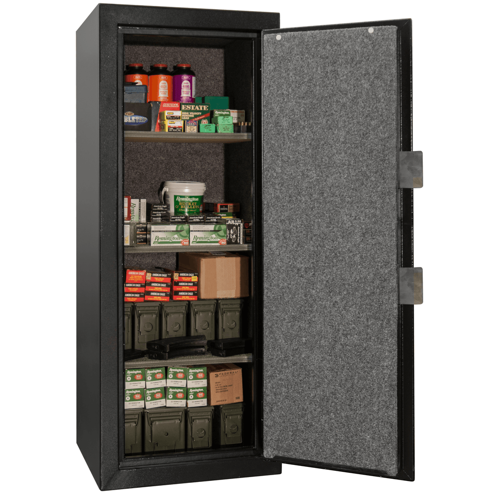 Ammo Can | 18 | Black | Chrome Electronic Lock | 59.5"(H) x 24.25"(W) x 22"(D) | Idaho Safe & Vault, Caldwell Idaho
