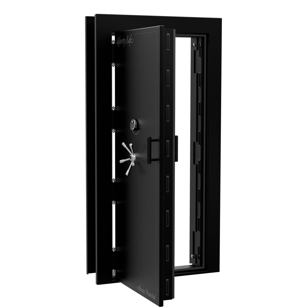 Vault Door Series | Out-Swing | Left  Hinge | Black Textured | Electronic Lock - open | Idaho Safe & Vault, Caldwell Idaho