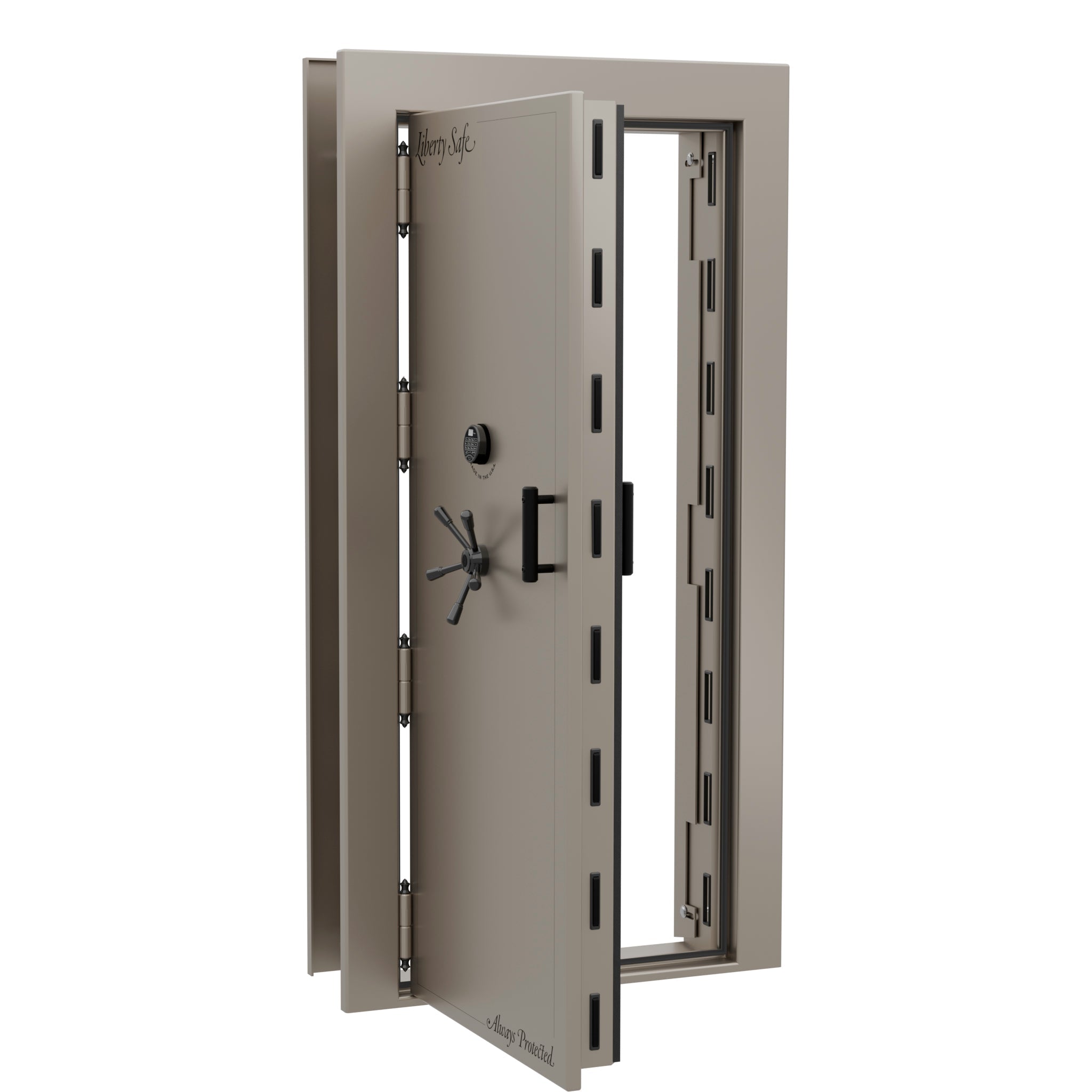 Vault Door Series | Out-Swing | Left  Hinge | Champagne Gloss | Electronic Lock - open | Idaho Safe & Vault, Caldwell Idaho