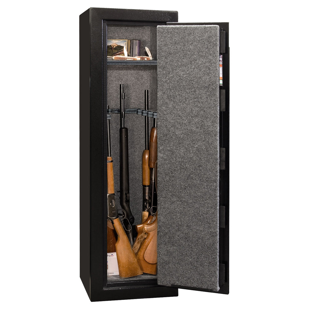 Centurion 12 | Level 1 Security | 30 Minute Fire Protection | Dimensions: 59.5" x 18.25" x 16" | Textured Black | Elock - No Door Panel Promotion - Open Door | Idaho Safe & Vault, Caldwell Idaho