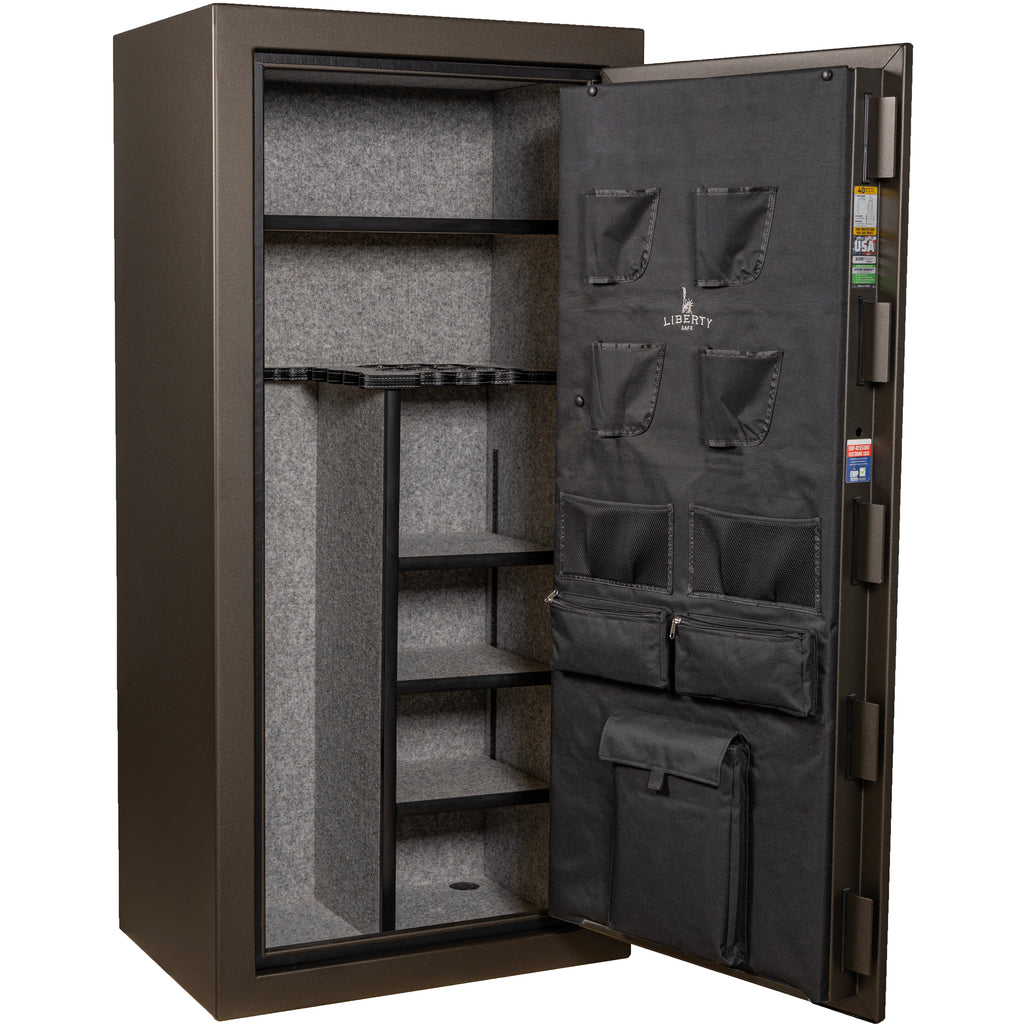 Liberty Centurion 24-Gun Safe | Bronze Texture — Open Interior Empty | Idaho Safe & Vault
