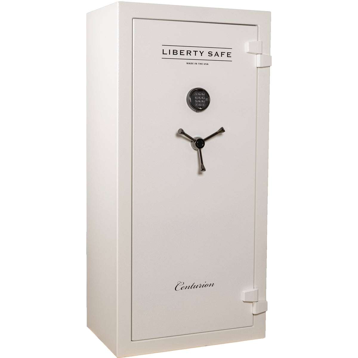 Liberty Centurion 24-Gun Safe | White Suede Texture — Closed Exterior | Idaho Safe & Vault