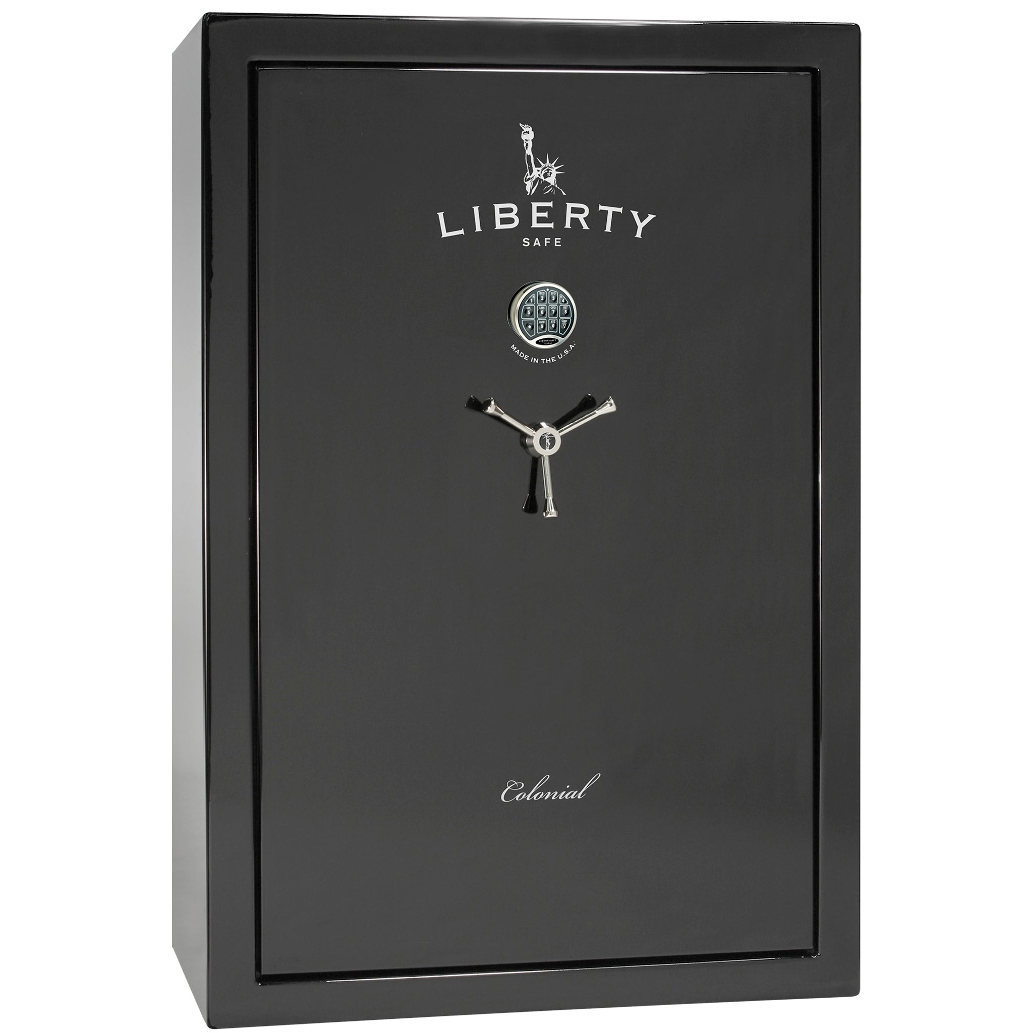 Colonial Series | Level 4 Security | 75 Minute Fire Protection | 35 | DIMENSIONS: 60.5"(H) X 42”(W) X 22"(D*) | Black Gloss | Electronic Lock - closed | Idaho Safe & Vault, Caldwell Idaho