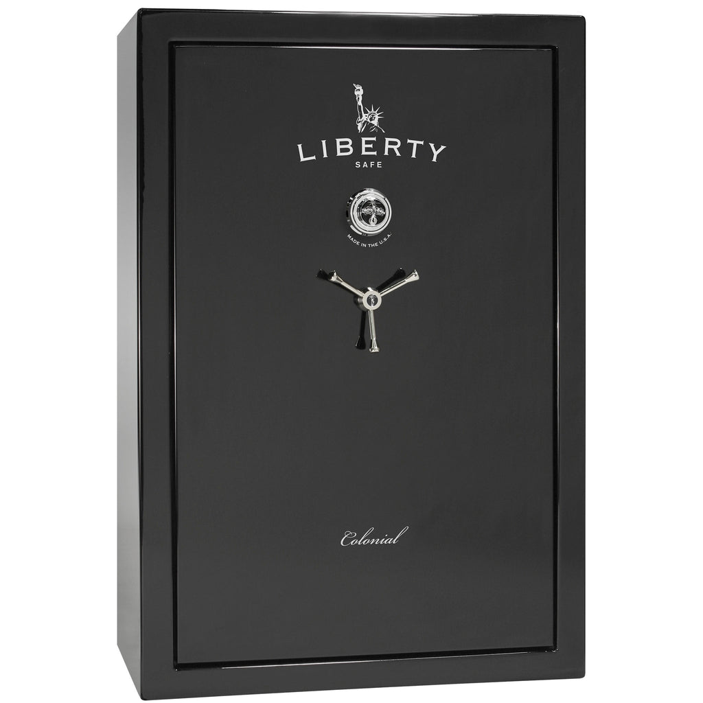 Colonial Series | Level 4 Security | 75 Minute Fire Protection | 35 | DIMENSIONS: 60.5"(H) X 42”(W) X 22"(D*) | Black Gloss | Mechanical Lock - closed | Idaho Safe & Vault, Caldwell Idaho
