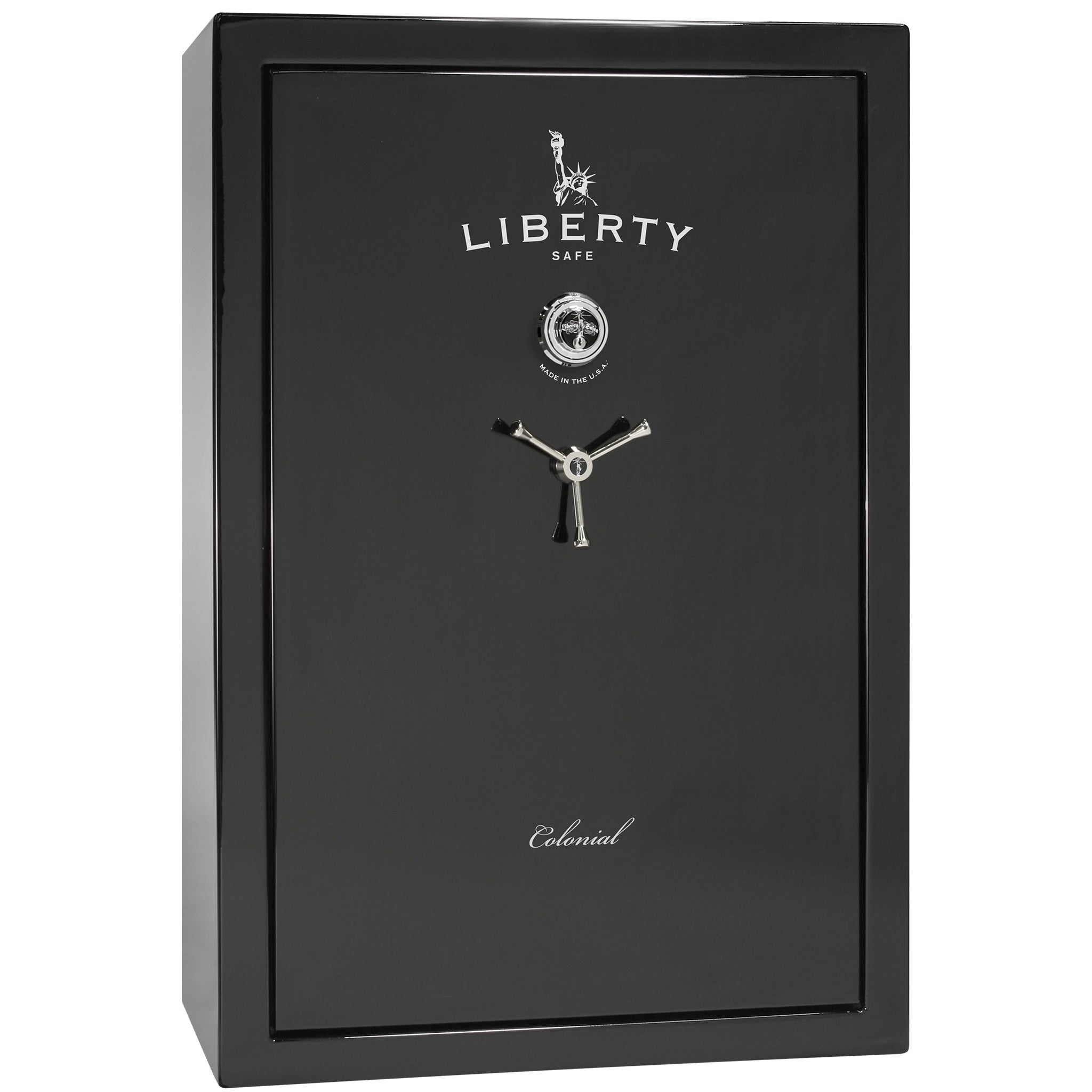 Colonial Series | Level 4 Security | 75 Minute Fire Protection | 35 | DIMENSIONS: 60.5"(H) X 42”(W) X 22"(D*) | Black Gloss | Mechanical Lock - closed | Idaho Safe & Vault, Caldwell Idaho