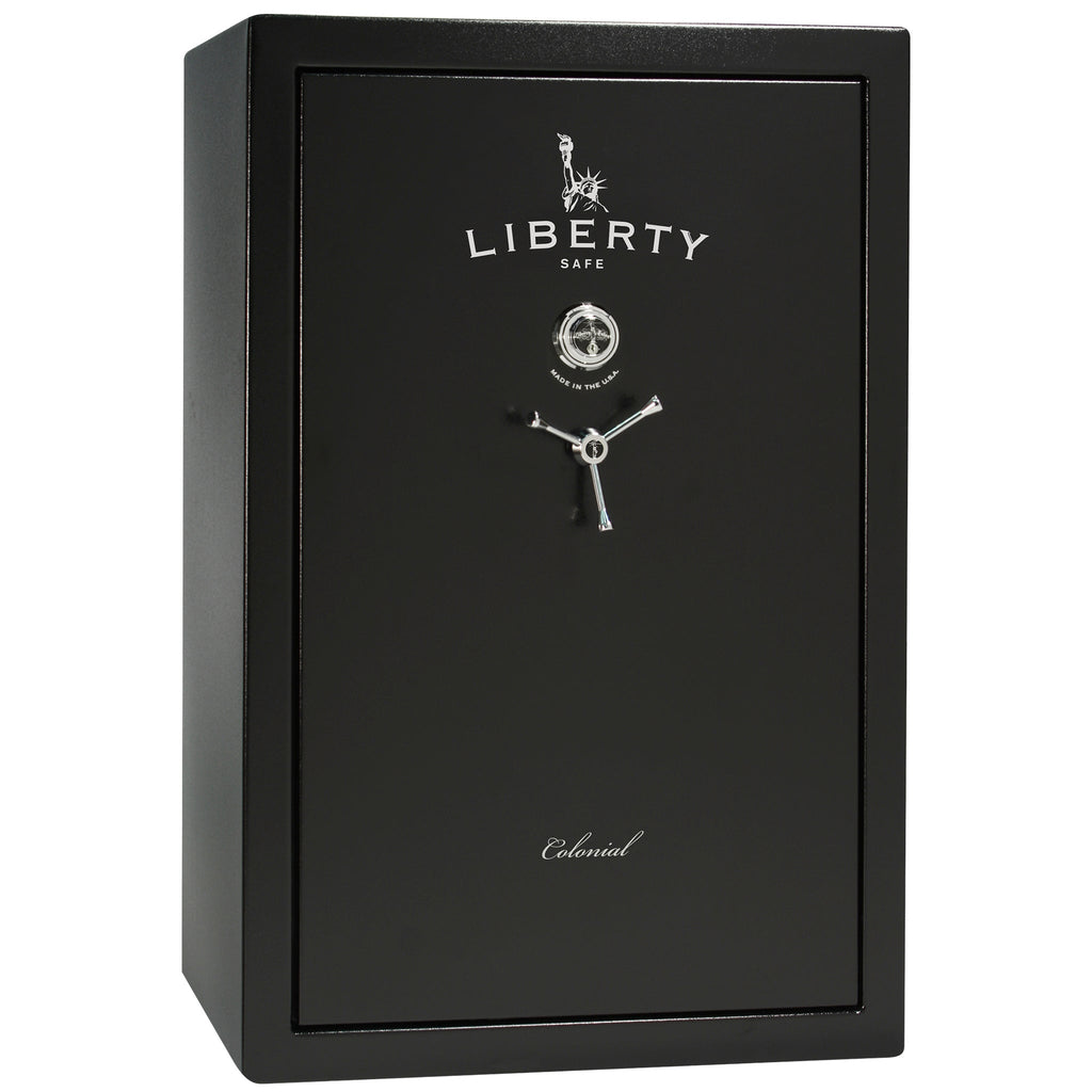 Colonial Series | Level 4 Security | 75 Minute Fire Protection | 35 | DIMENSIONS: 60.5"(H) X 42”(W) X 22"(D*) | Black Textured | Mechanical Lock - closed | Idaho Safe & Vault, Caldwell Idaho