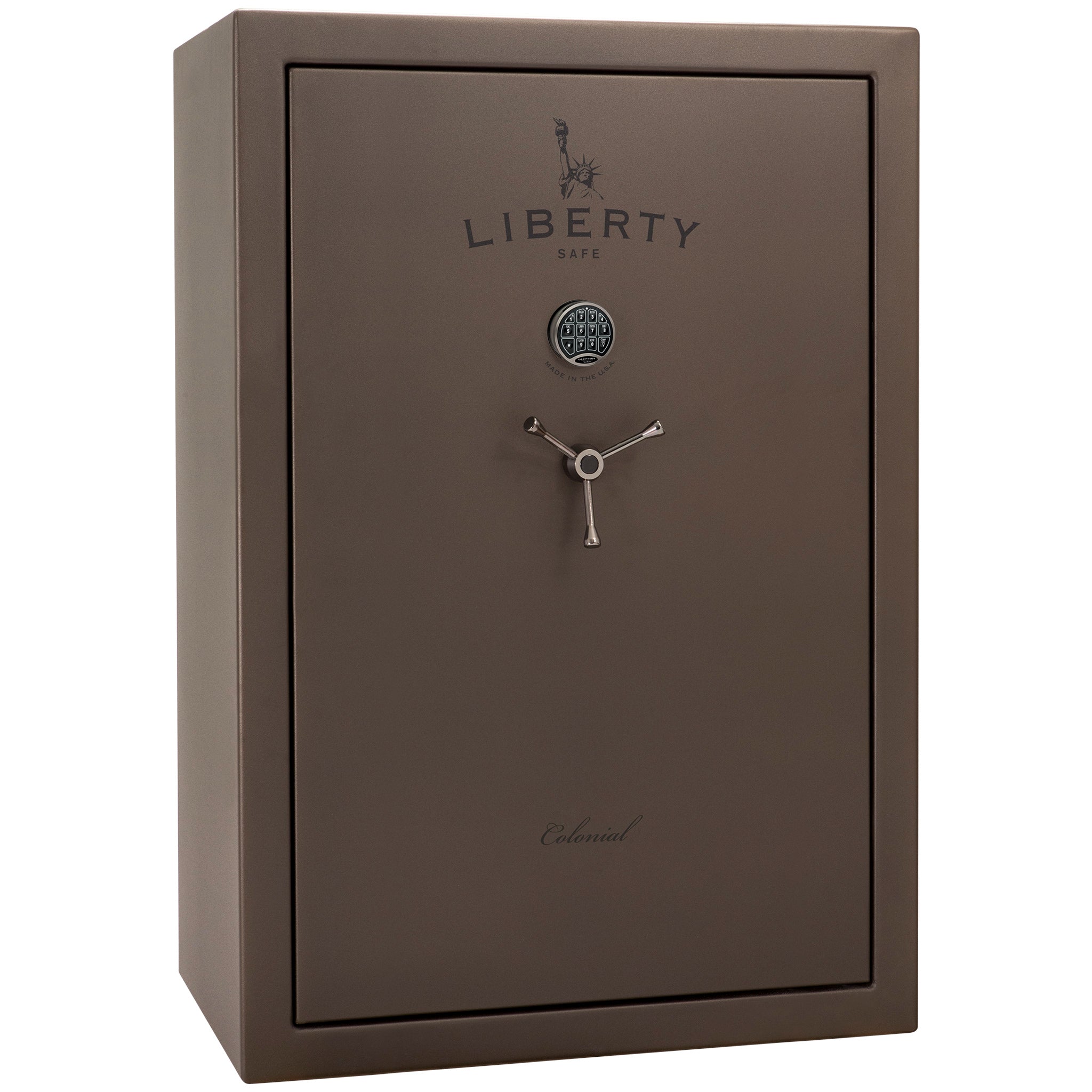Colonial Series | Level 4 Security | 75 Minute Fire Protection | 35 | DIMENSIONS: 60.5"(H) X 42”(W) X 22"(D*) | Bronze Textured | Electronic Lock - closed | Idaho Safe & Vault, Caldwell Idaho