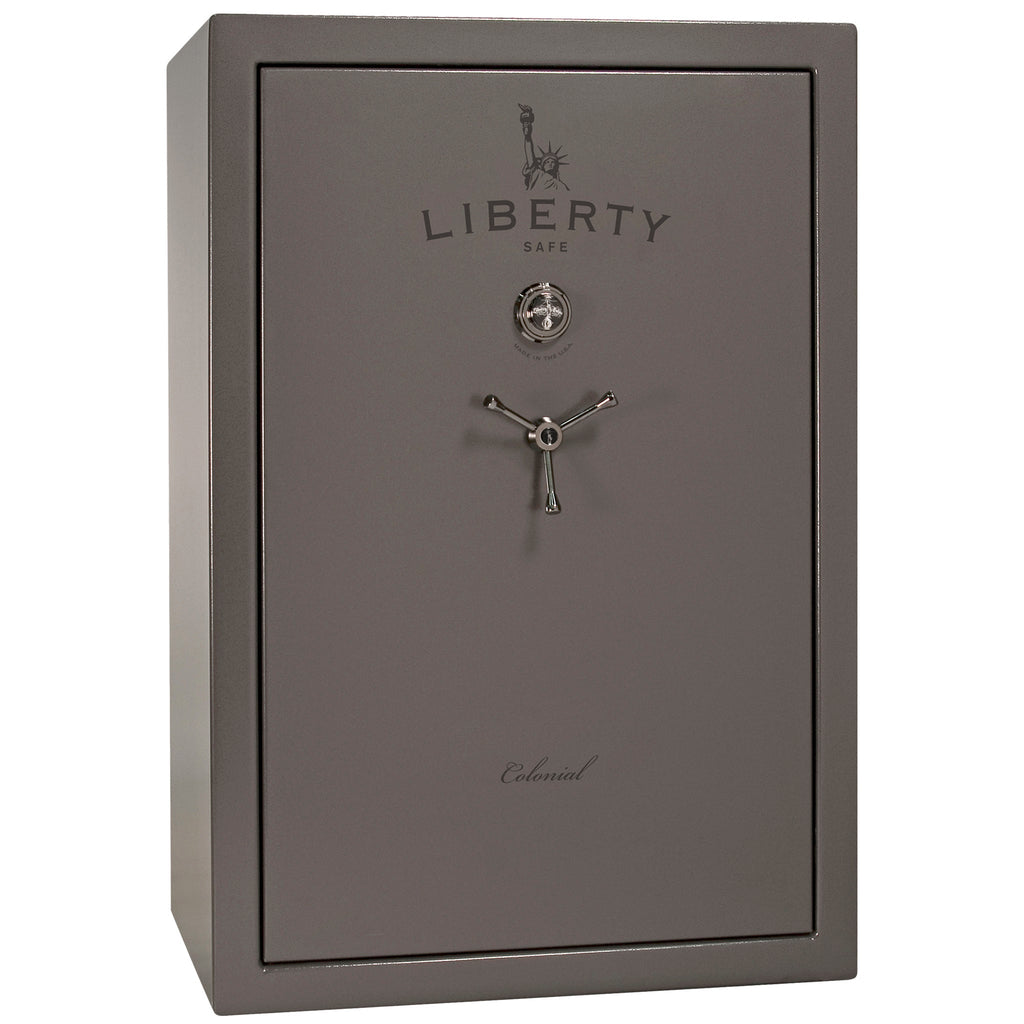 Colonial Series | Level 4 Security | 75 Minute Fire Protection | 35 | DIMENSIONS: 60.5"(H) X 42”(W) X 22"(D*) | Gray Gloss | Mechanical Lock - closed | Idaho Safe & Vault, Caldwell Idaho