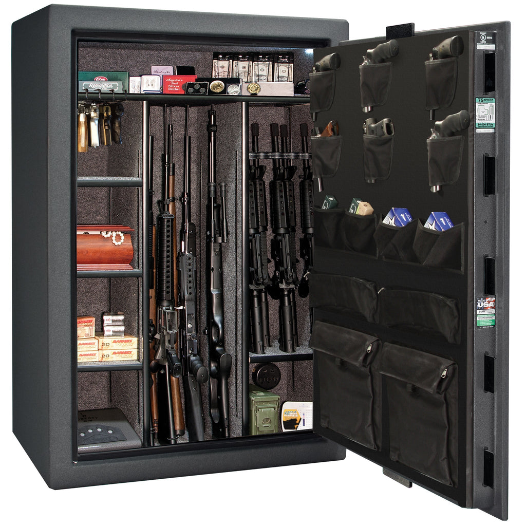 Colonial Series | Level 4 Security | 75 Minute Fire Protection | 35 | DIMENSIONS: 60.5"(H) X 42”(W) X 22"(D*) | Granite Textured | Electronic Lock - open | Idaho Safe & Vault, Caldwell Idaho