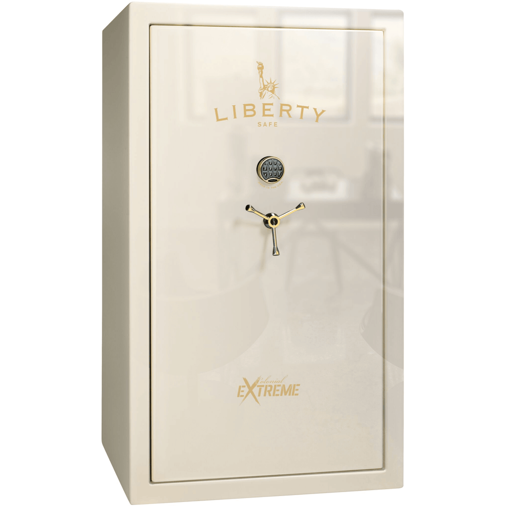 Colonial Series | Level 4 Security | 75 Minute Fire Protection | 50XT | DIMENSIONS: 72.5"(H) X 42"(W) X 27.5"(D*) | White Gloss Brass | Electronic Lock | Idaho Safe & Vault, Caldwell Idaho