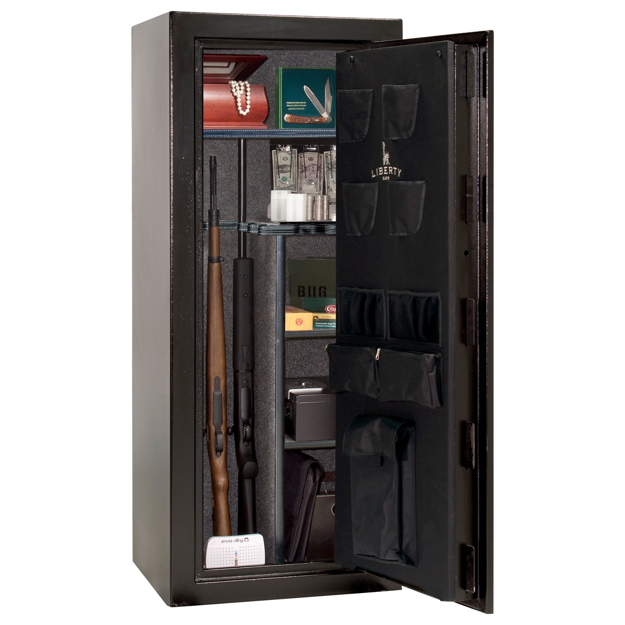Centurion 18 | Level 1 Security | 30 Minute Fire Protection | Dimensions: 59.5" x 24.25" x 20" | Textured Black | Elock - Open Door | Idaho Safe & Vault, Caldwell Idaho
