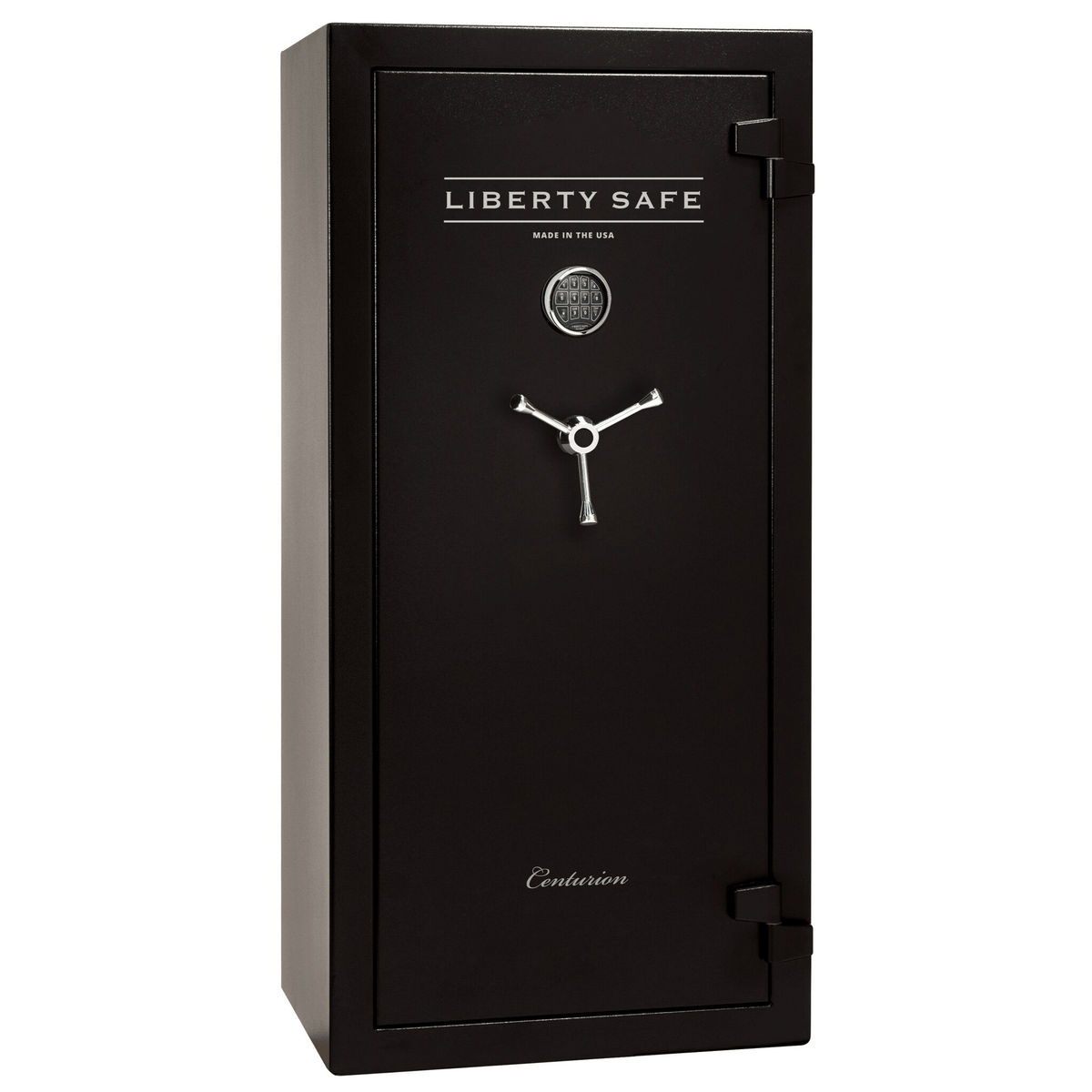 Centurion DLX 24 | Level 1 Security | 40 Minute Fire Protection | Dimensions: 59.5" x 28.25" x 20" | Textured Black | Chrome | Elock - Closed Door | Idaho Safe & Vault, Caldwell Idaho