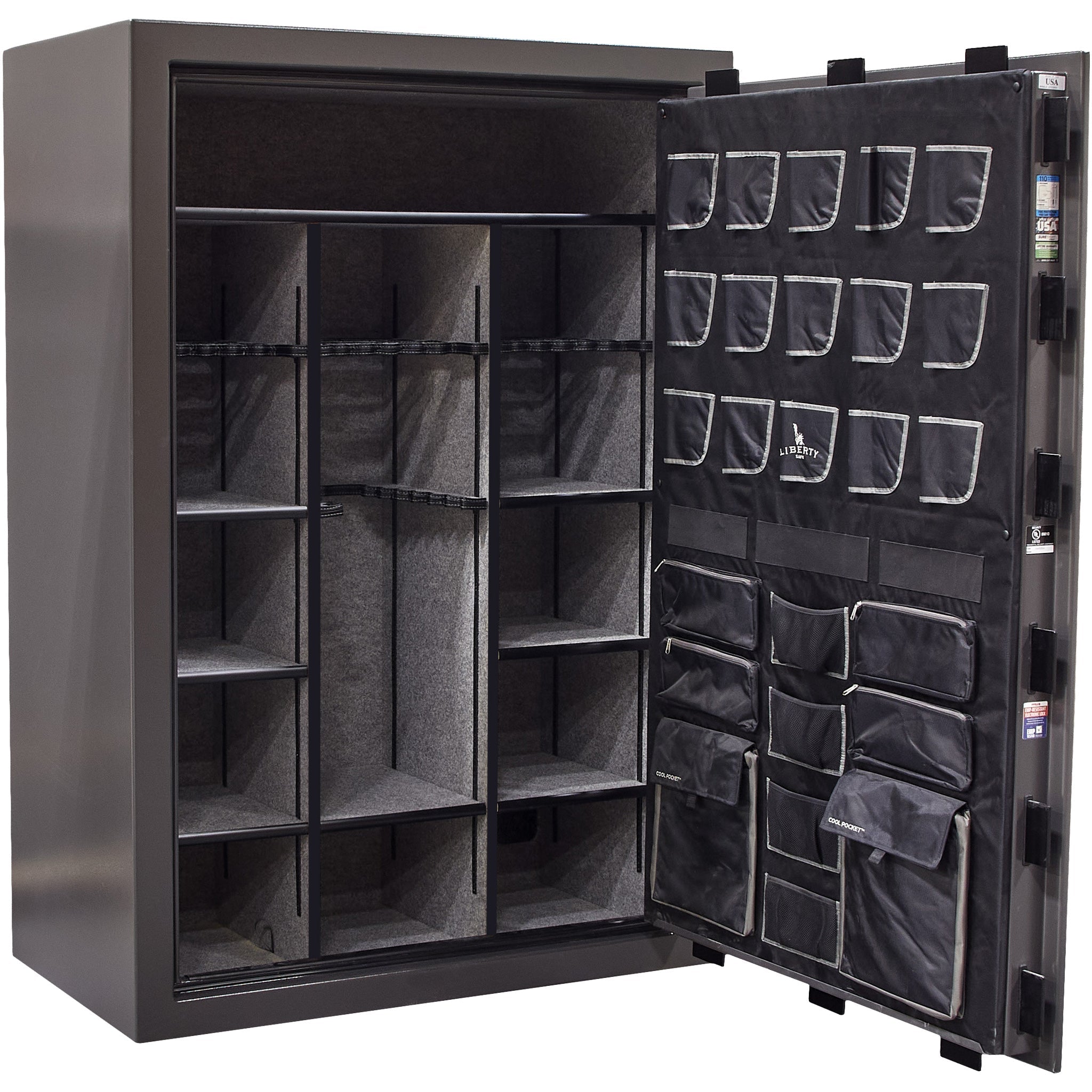 Collector T | Level 5 Security | 110 Minute Fire Protection | Dimensions: 72”(H) x 50”(W) x 27.5"(D) | Gray Marble Electronic Lock - Closed  Door | Idaho Safe & Vault, Caldwell Idaho