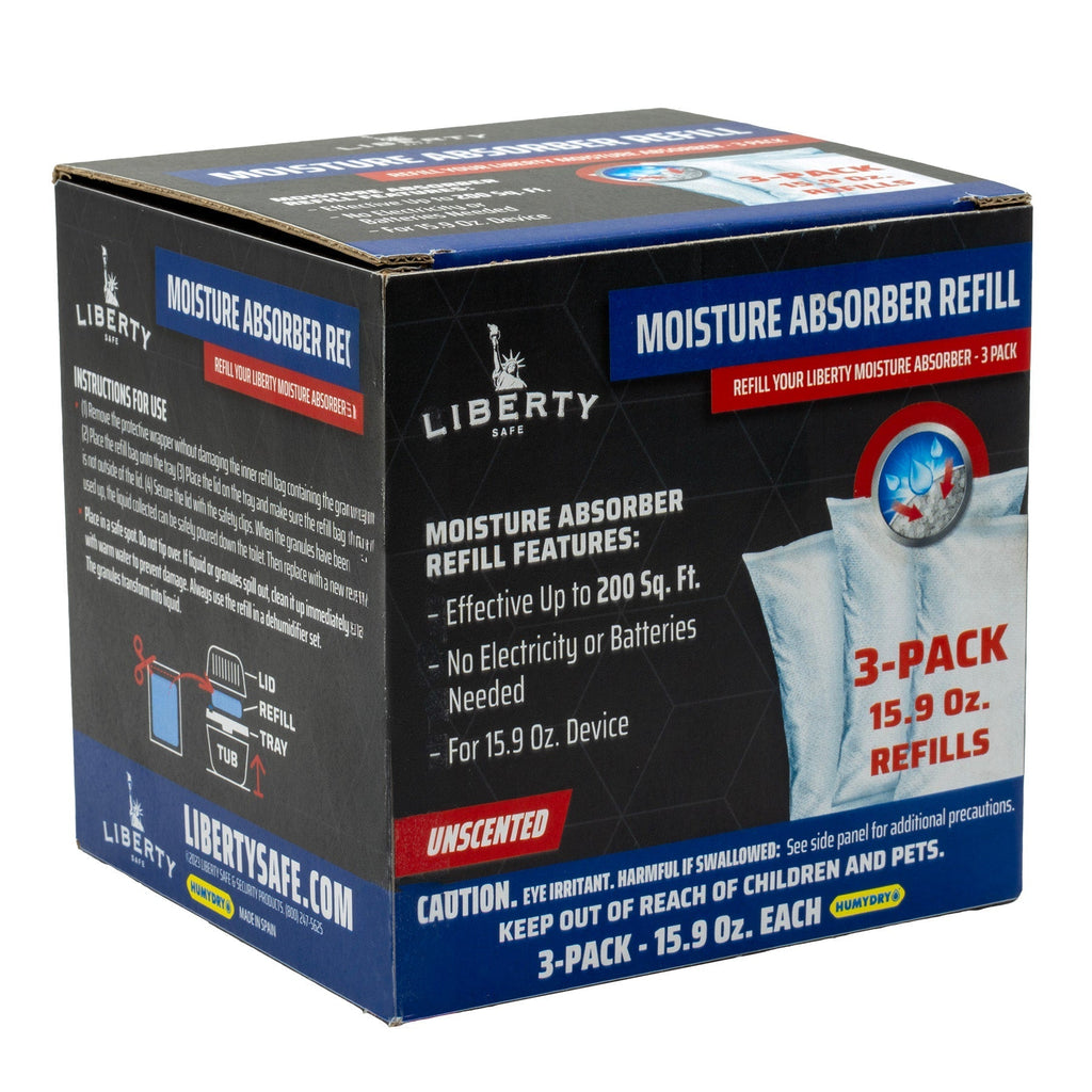 HumyDry Moisture Absorber Refill Only - 3-pack Refill for 15.9 Ounce Device | Idaho Safe & Vault, Caldwell Idaho