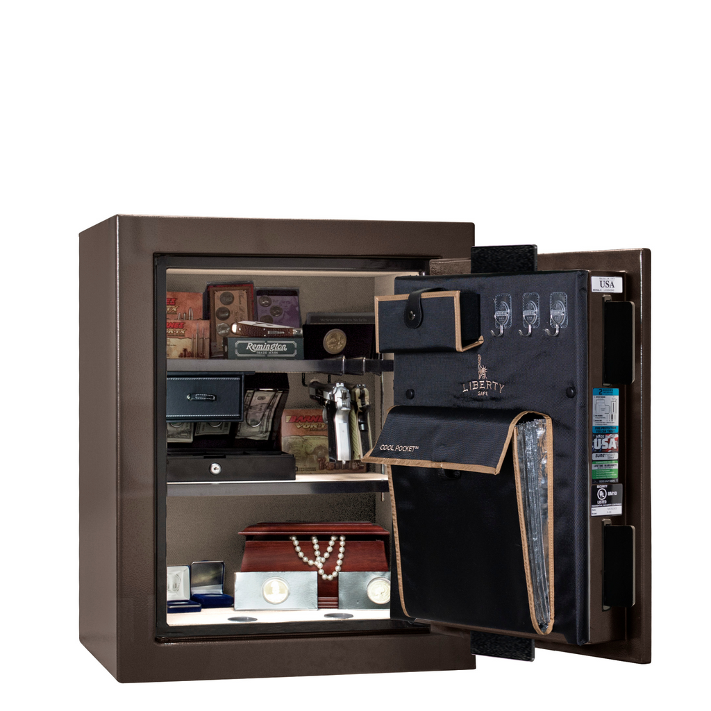 Premium Home Series | Level 7 Security | 2 Hour Fire Protection | 08 | Dimensions: 29.75"(H) x 24.5"(W) x 19"(D) | Bronze Gloss - Open Door | Idaho Safe & Vault, Caldwell Idaho