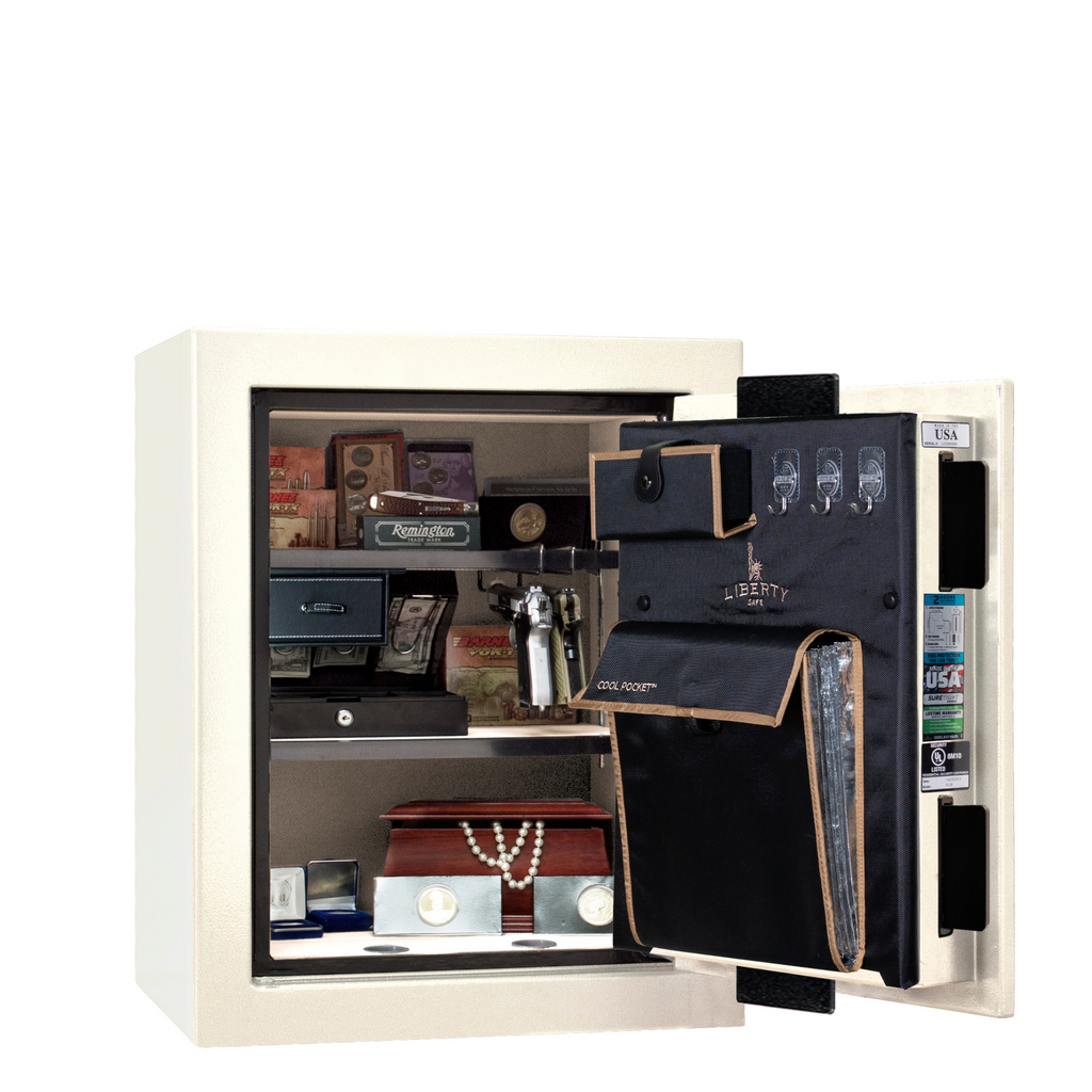 Premium Home Series | Level 7 Security | 2 Hour Fire Protection | 08 | Dimensions: 29.75"(H) x 24.5"(W) x 19"(D) | White Gloss - Open Door | Idaho Safe & Vault, Caldwell Idaho